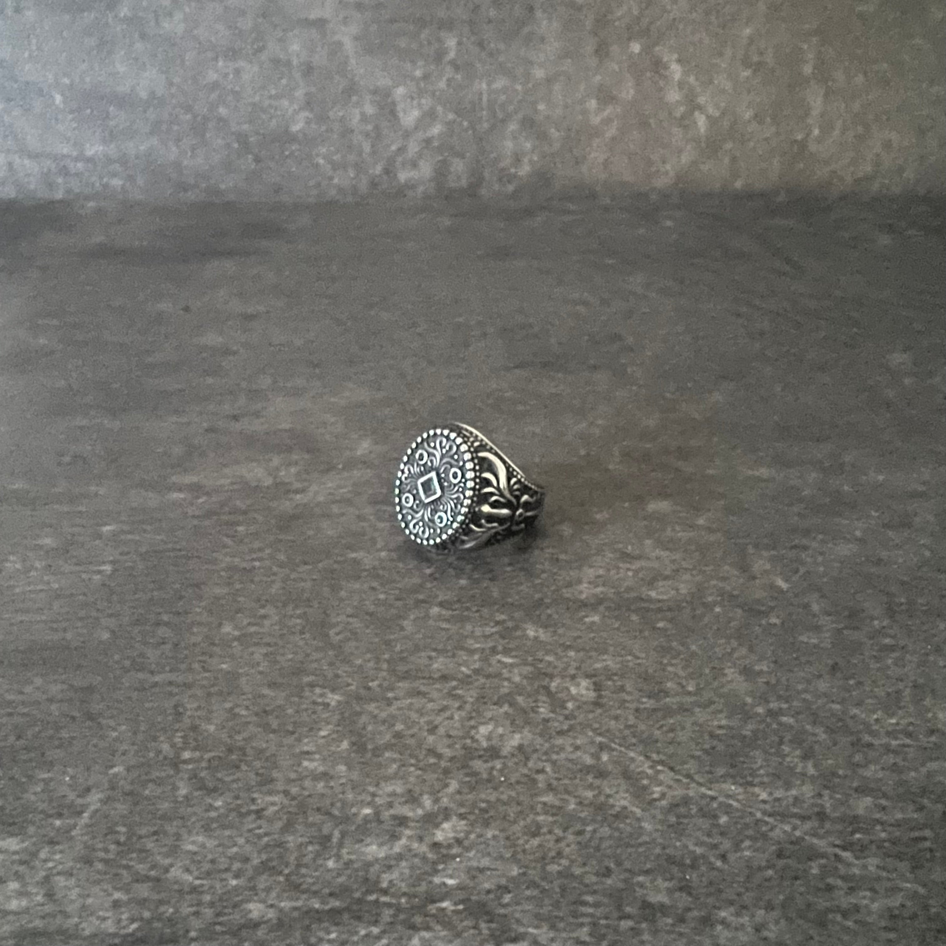 Men’s Ring – Vintage Style 316L Stainless Steel with Stone Accents