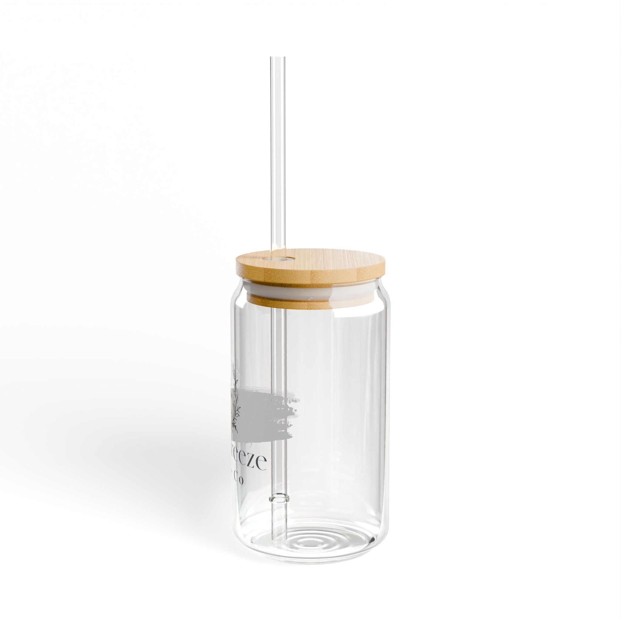 Gray 16oz Glass Tumbler
