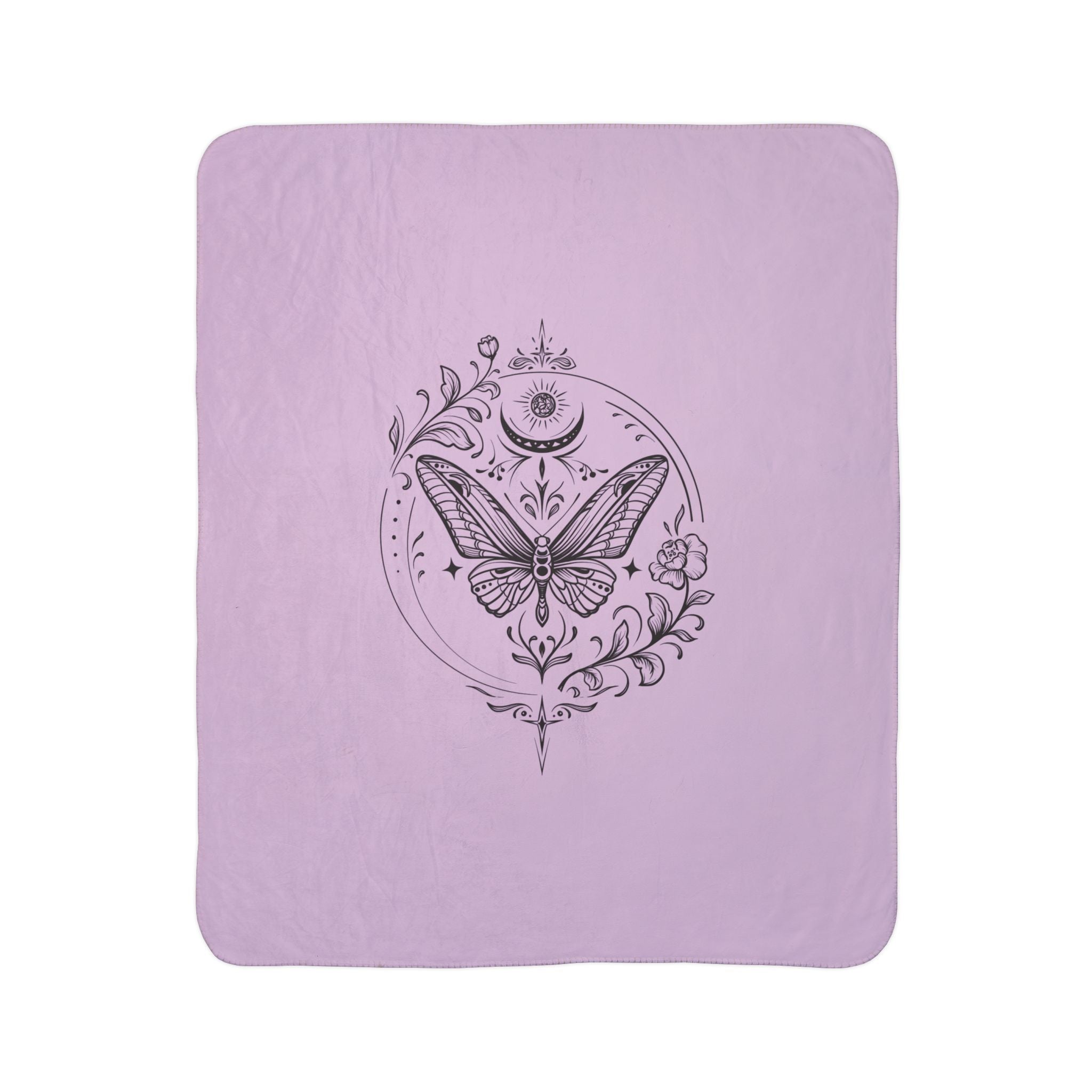 Mystical Butterfly Fleece Sherpa Blanket