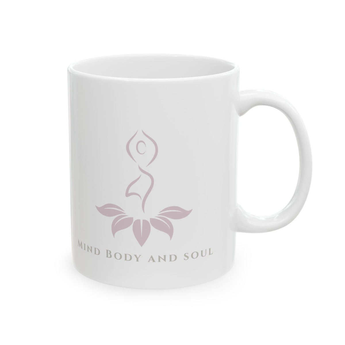 Mind Body Soul 11oz White Mug - Inspirational Wellness Drinkware