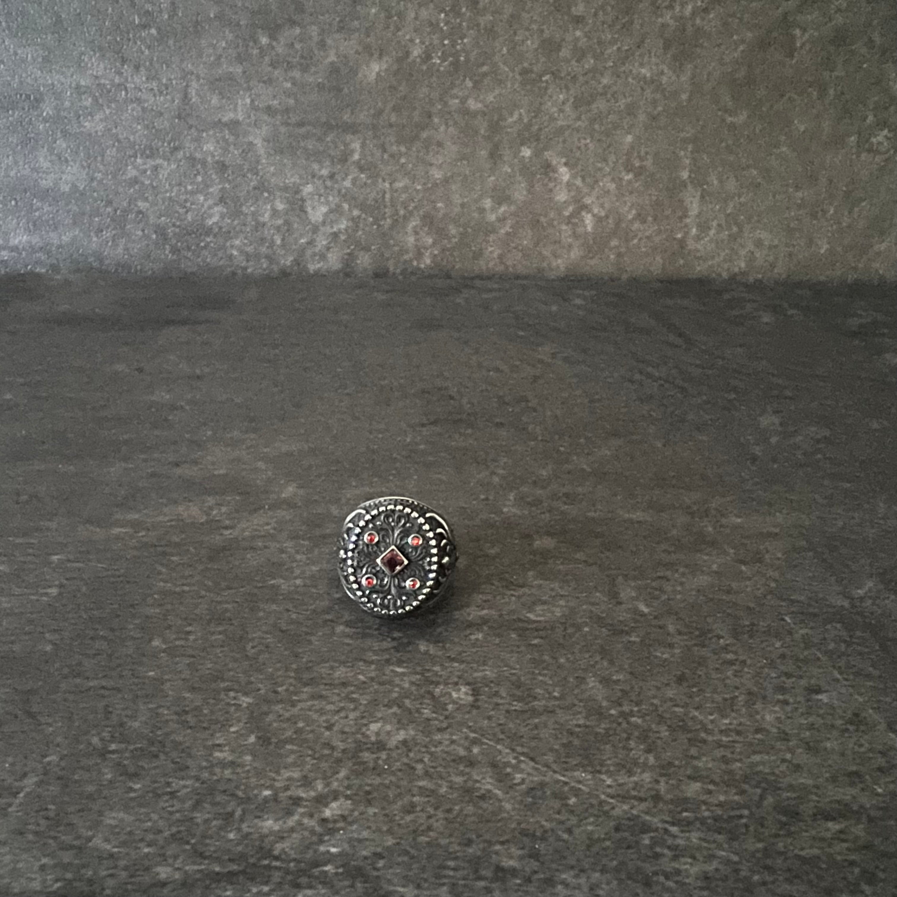 Men’s Ring – Vintage Style 316L Stainless Steel with Stone Accents