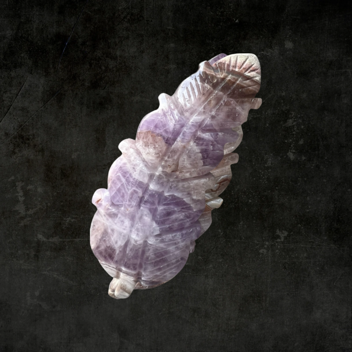 Handcrafted Amethyst & Agate Feather Crystal Sculpture – Natural Healing Stone Art