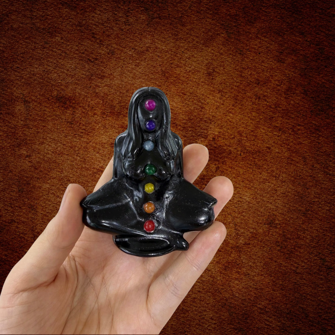 Seven Chakra Quartz Yoga Carving for Balance and Harmony