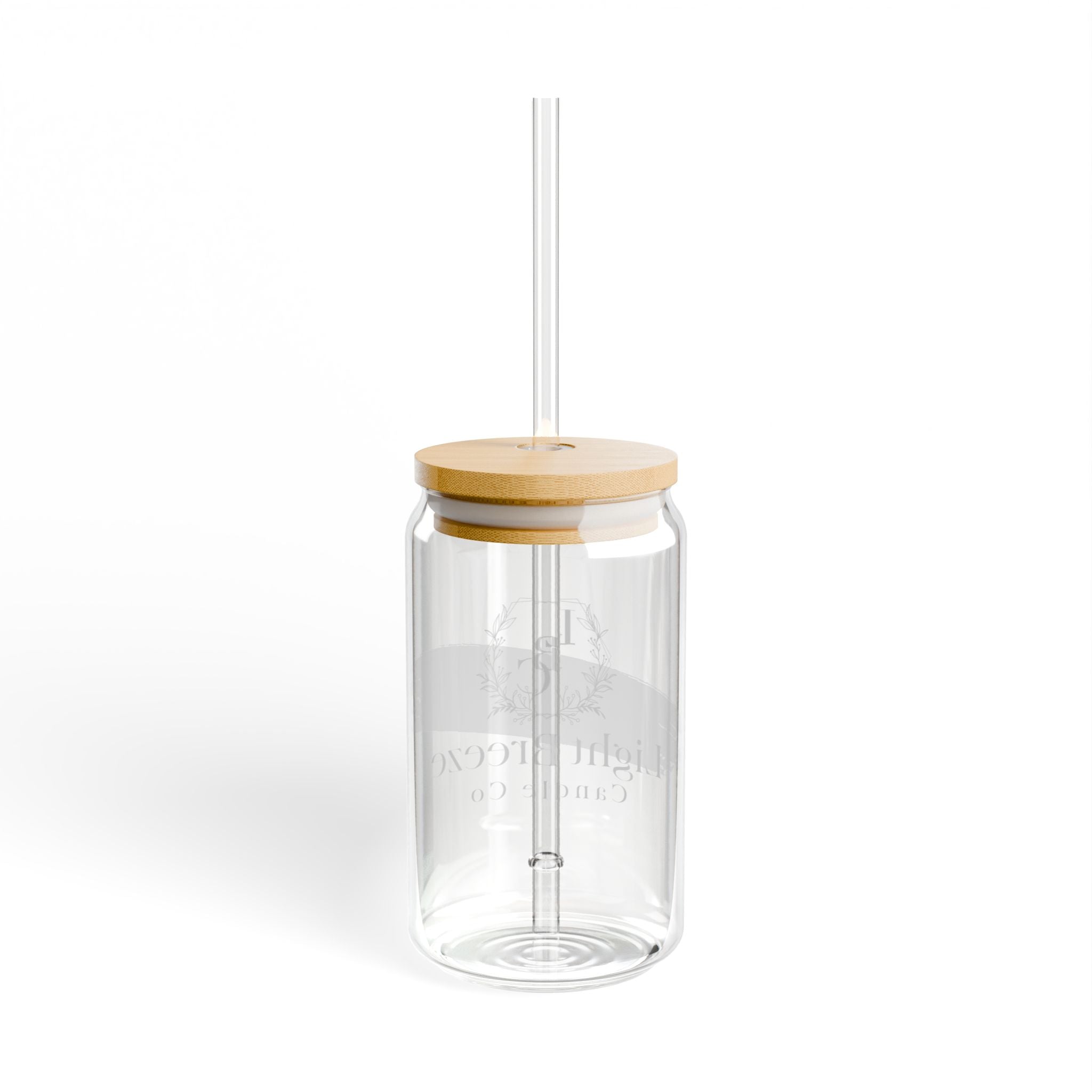 Gray 16oz Glass Tumbler