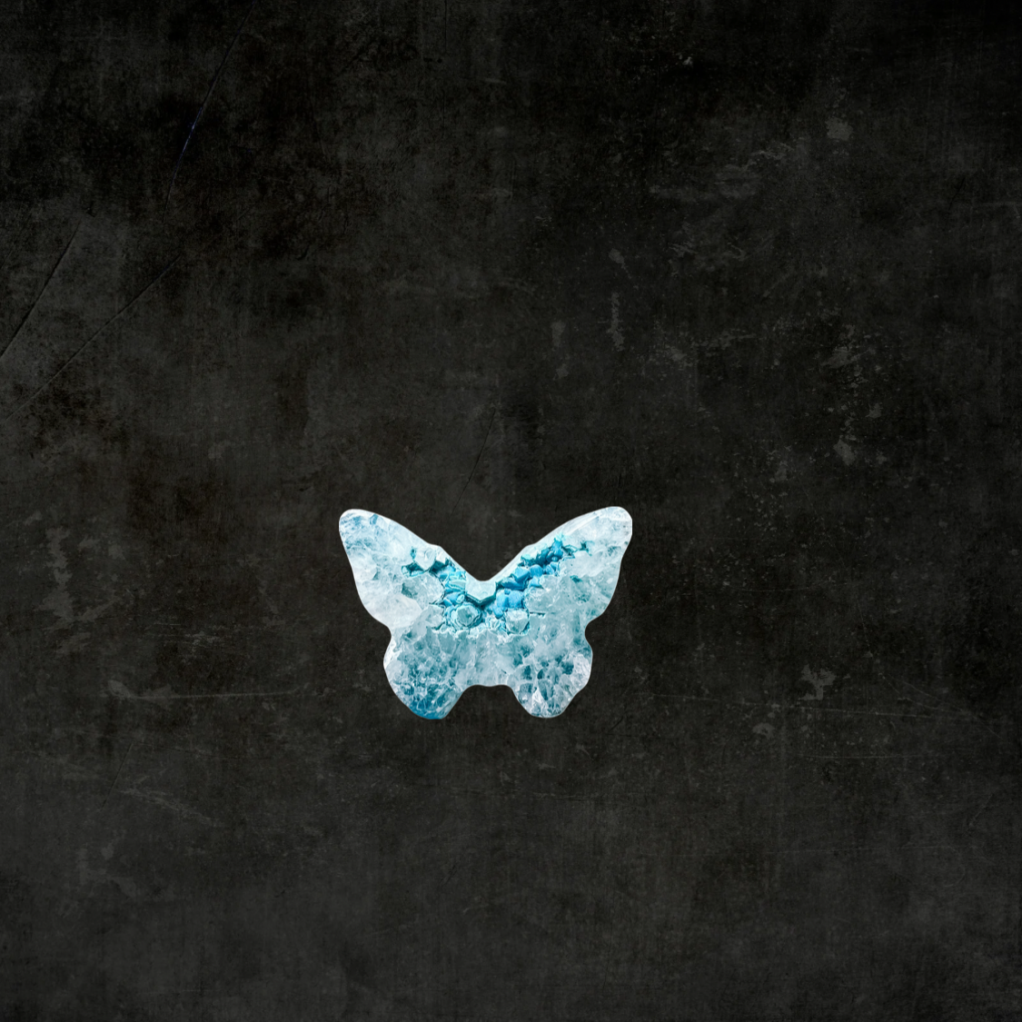 Hand-Carved Blue Sardonyx Butterfly Crystal Energy Stone with Druzy Accents – Natural Healing