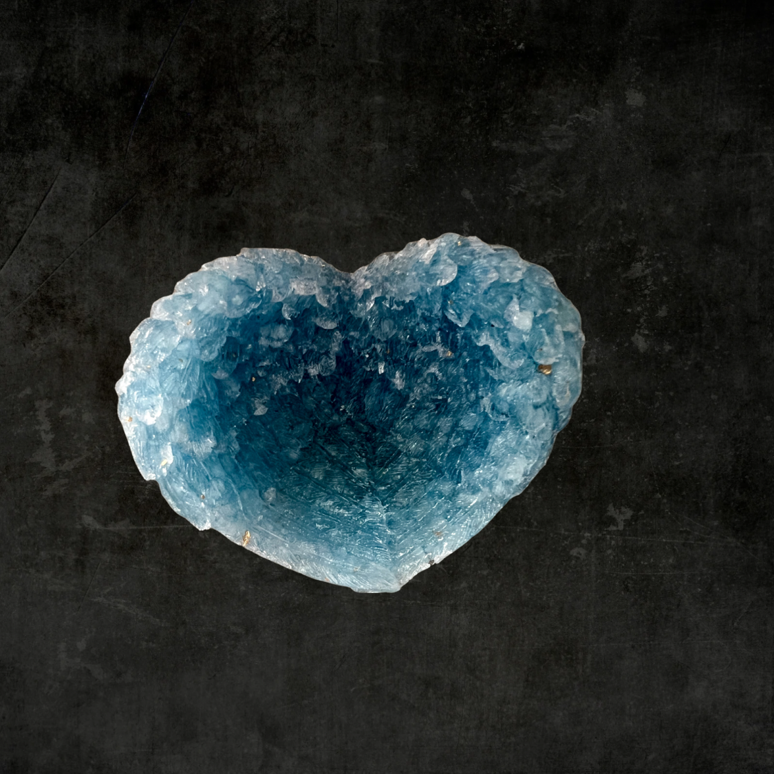 Natural Crystal Heart & Angel Wings Home Decor Set