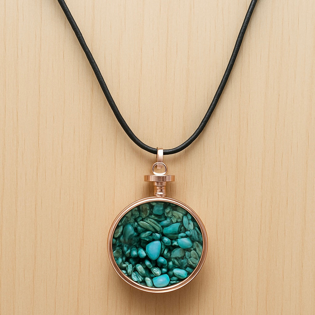 Natural Amethyst, Blue Turquoise, Obsidian, Clear Quartz, Tiger Eye, Lapis Lazuli, Round Wishing Bottle Crystal Pendant Necklace Jewelry for Healing & Style