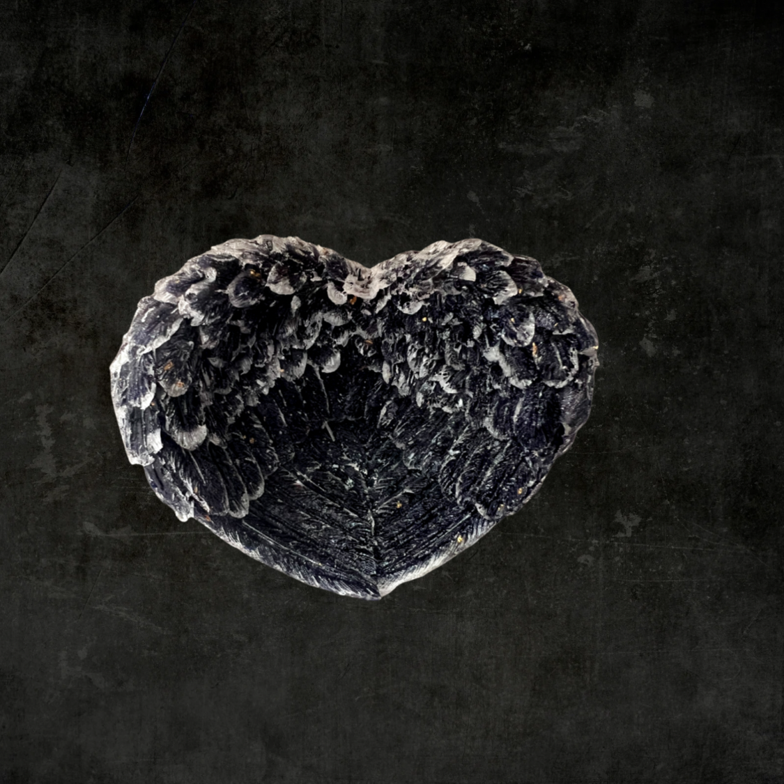 Natural Crystal Heart & Angel Wings Home Decor Set