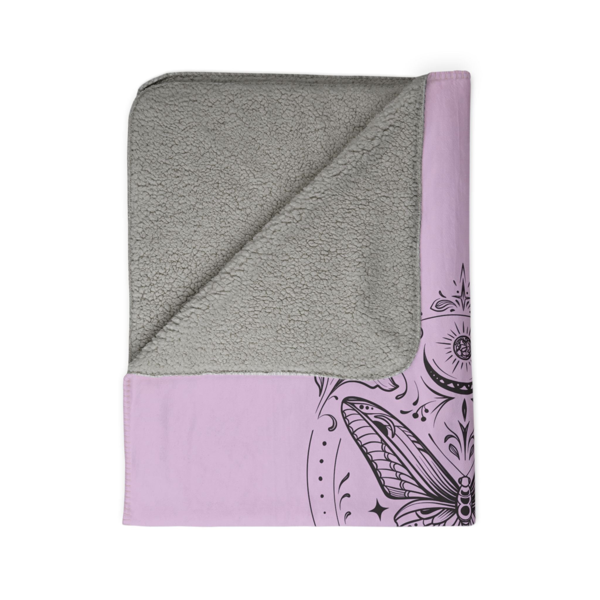 Mystical Butterfly Fleece Sherpa Blanket