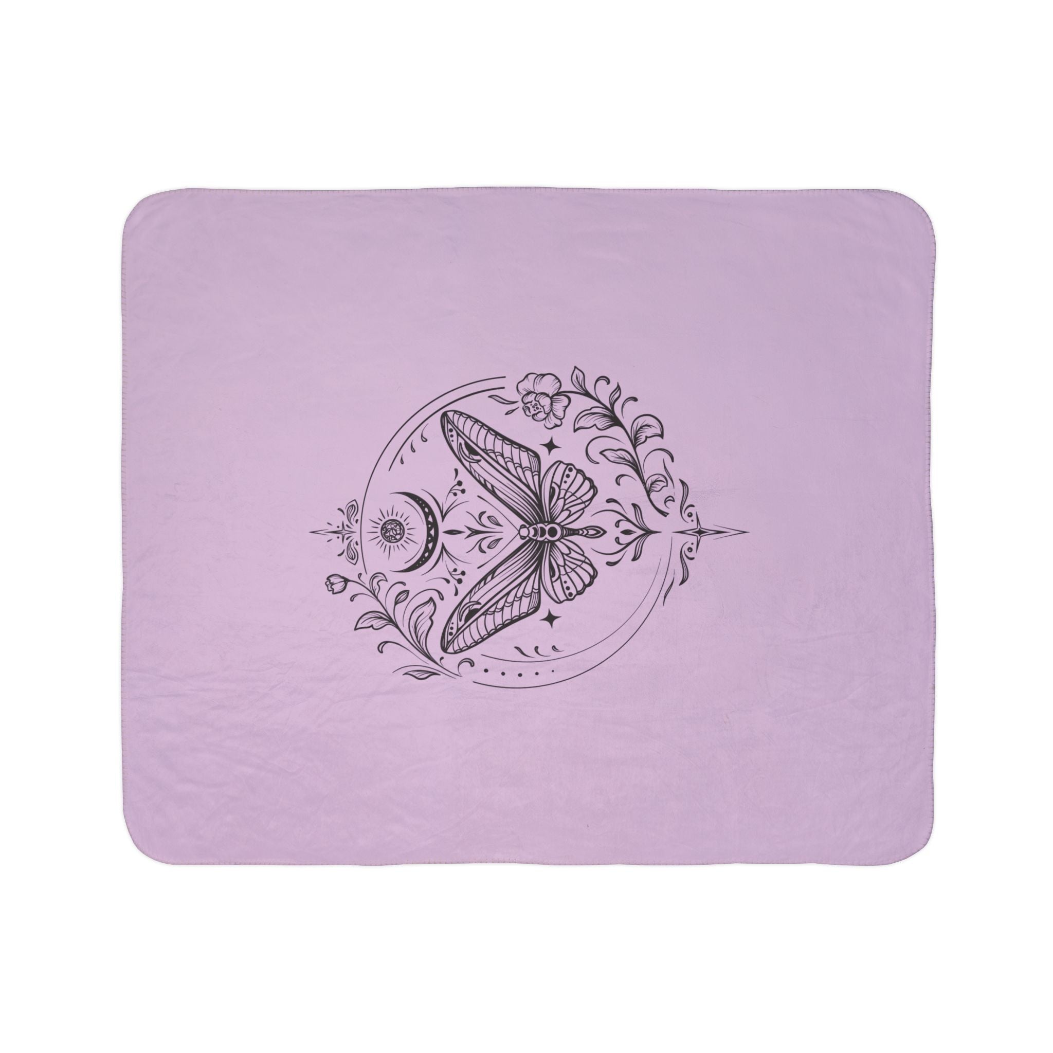 Mystical Butterfly Fleece Sherpa Blanket