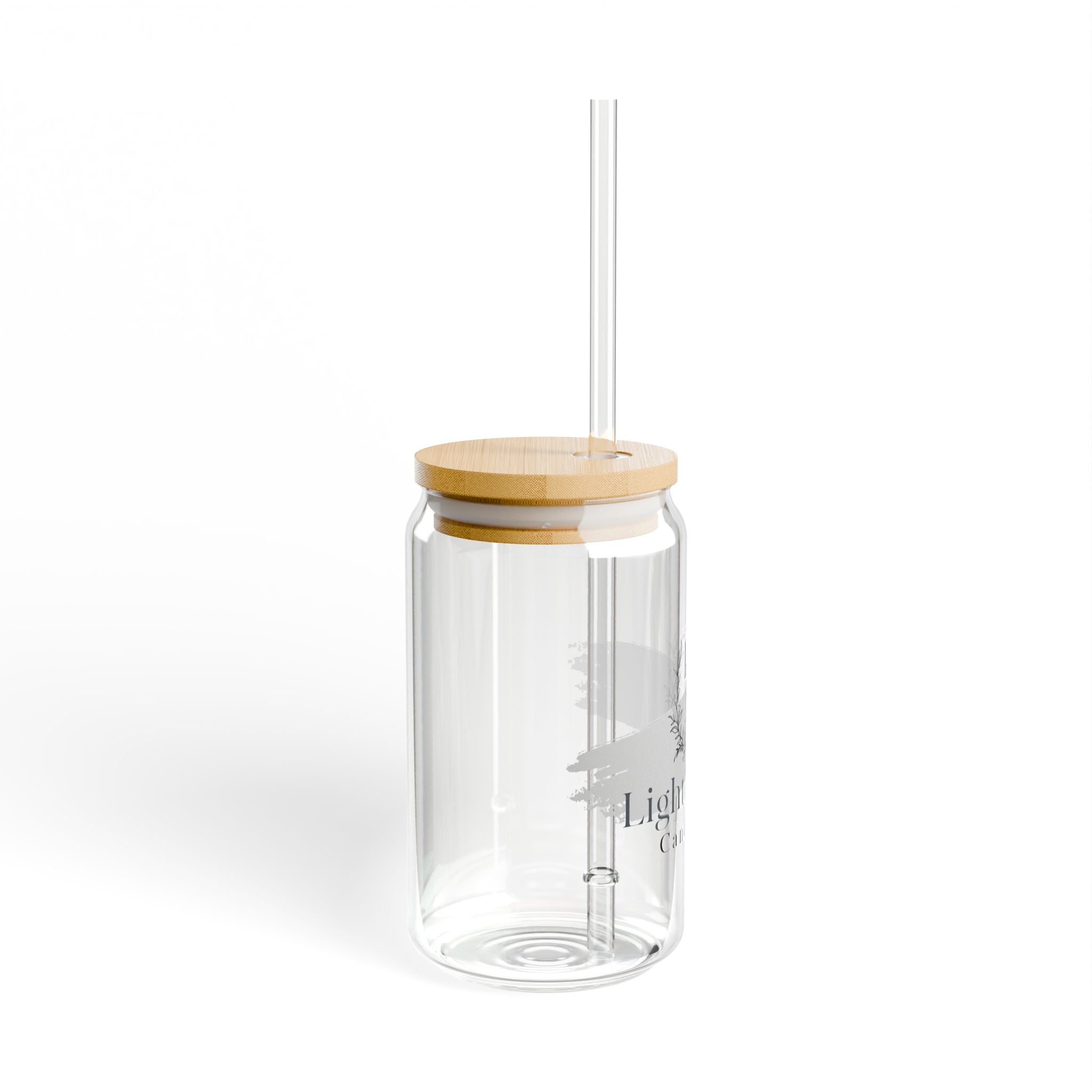 Gray 16oz Glass Tumbler