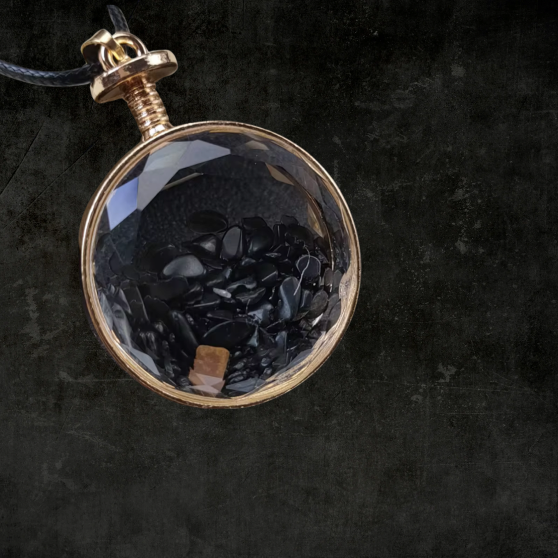 Natural Amethyst, Blue Turquoise, Obsidian, Clear Quartz, Tiger Eye, Lapis Lazuli, Round Wishing Bottle Crystal Pendant Necklace Jewelry for Healing & Style