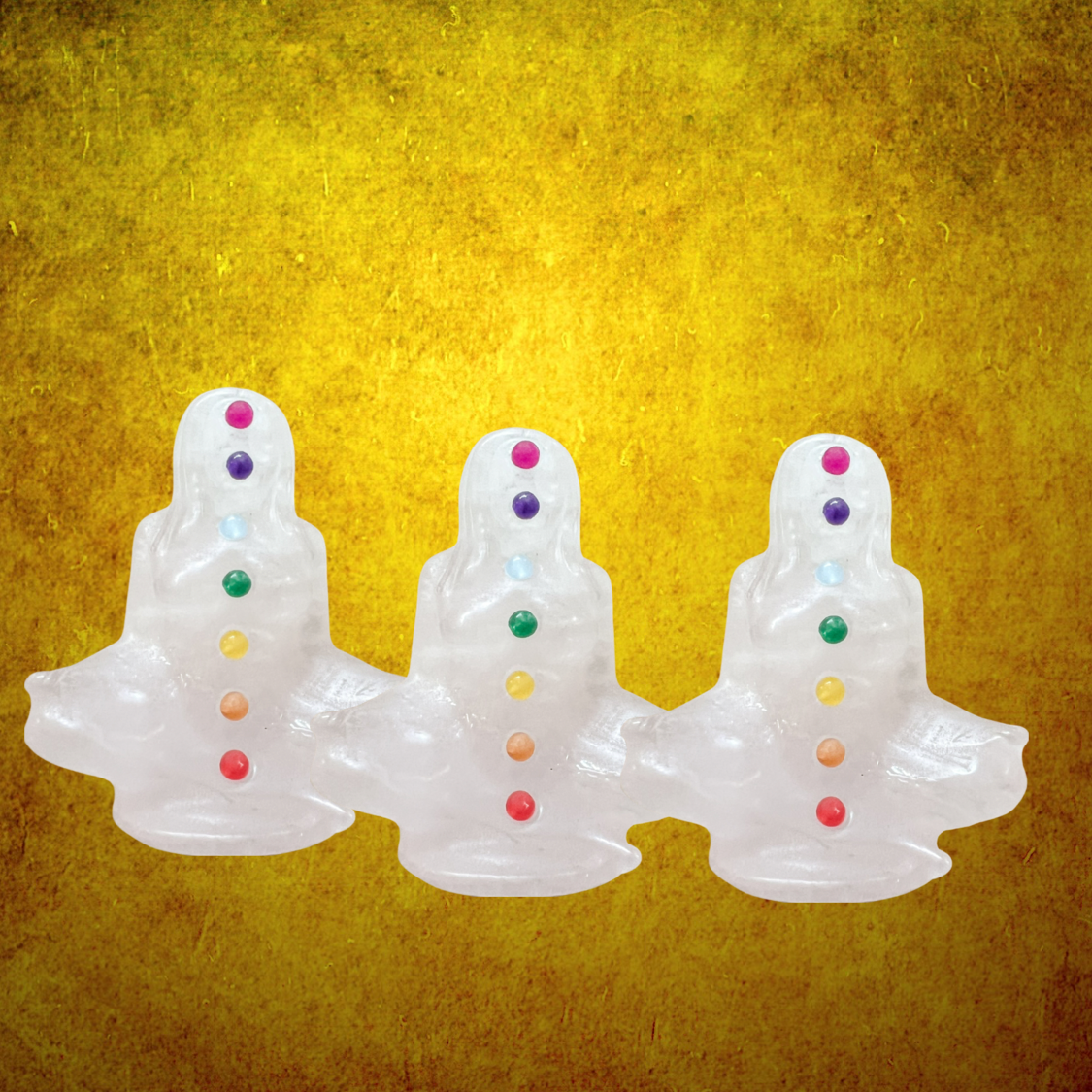 Seven Chakra Quartz Yoga Carving for Balance and Harmony