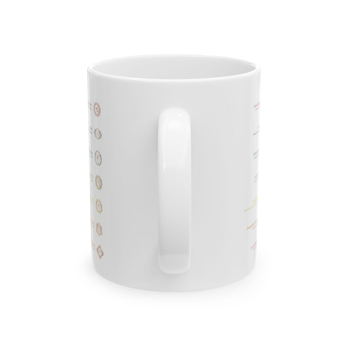 Chakra Symbols 11oz White Mug - Spiritual Energy Drinkware