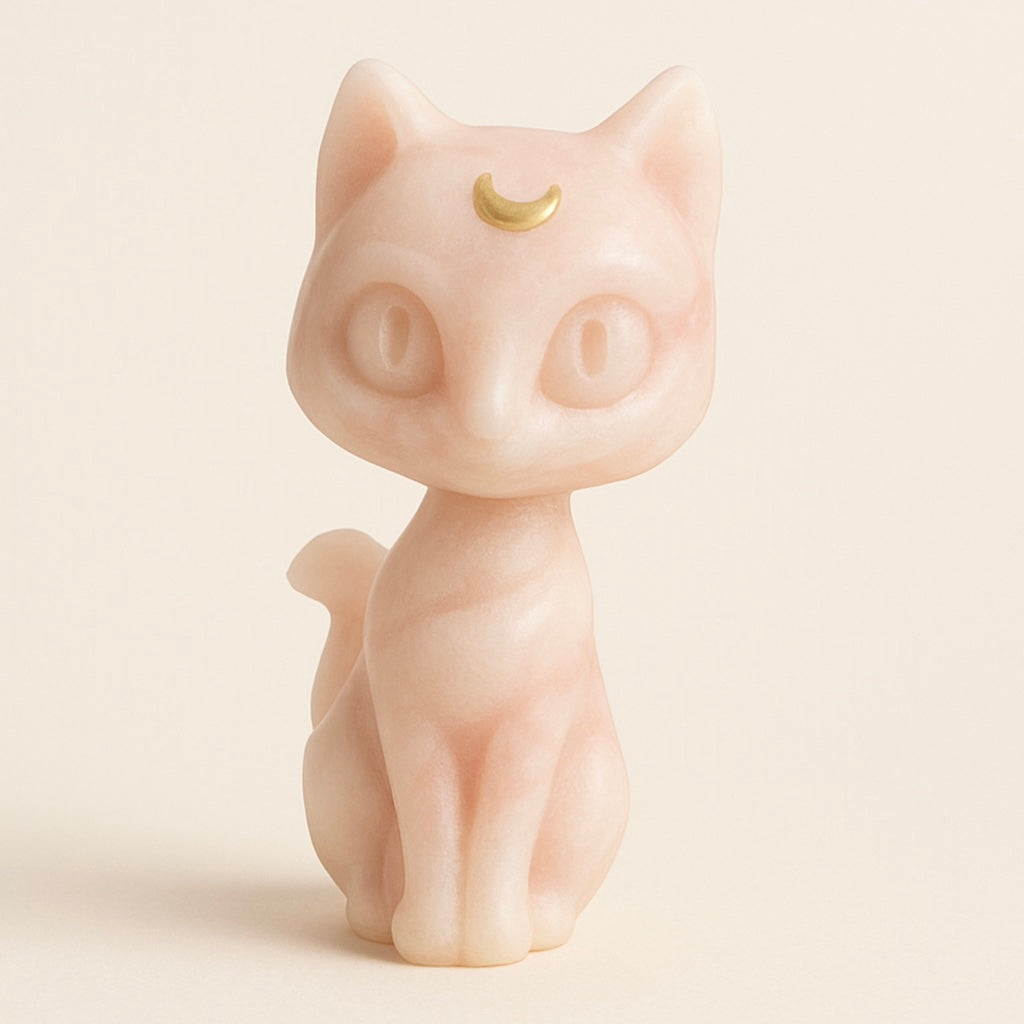 Handcrafted Gemstone Cat Figurines Spiritual Stones for Home Decor