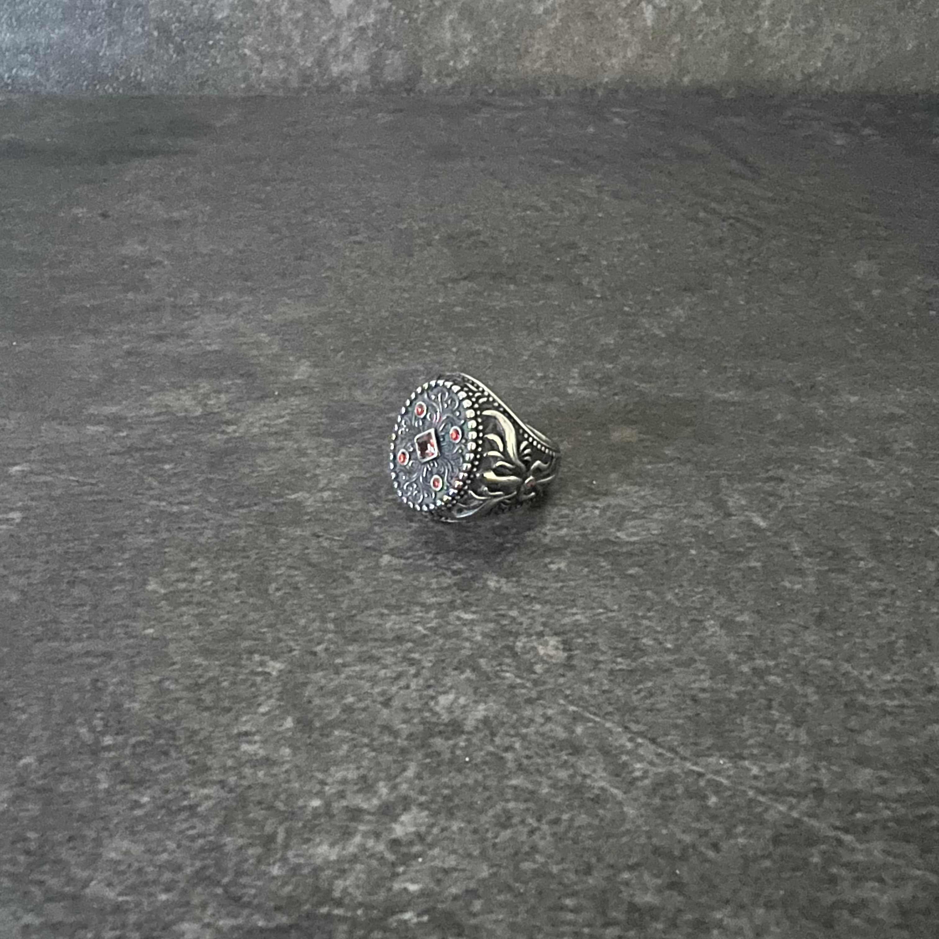 Men’s Ring – Vintage Style 316L Stainless Steel with Stone Accents