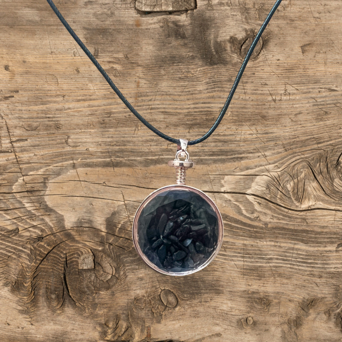 Natural Amethyst, Blue Turquoise, Obsidian, Clear Quartz, Tiger Eye, Lapis Lazuli, Round Wishing Bottle Crystal Pendant Necklace Jewelry for Healing & Style