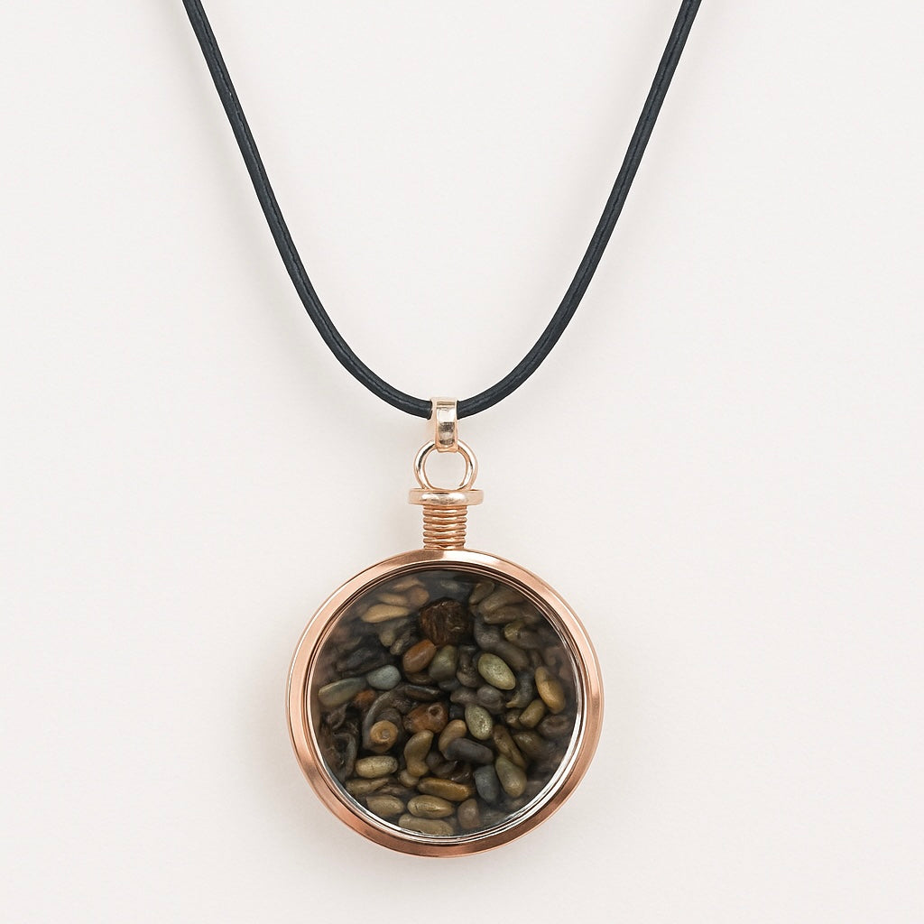 Natural Amethyst, Blue Turquoise, Obsidian, Clear Quartz, Tiger Eye, Lapis Lazuli, Round Wishing Bottle Crystal Pendant Necklace Jewelry for Healing & Style