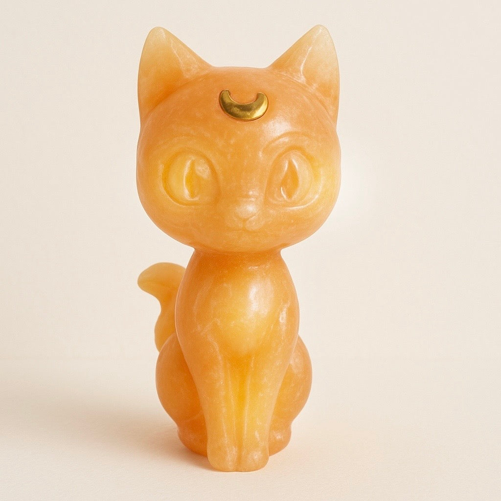 Handcrafted Gemstone Cat Figurines Spiritual Stones for Home Decor