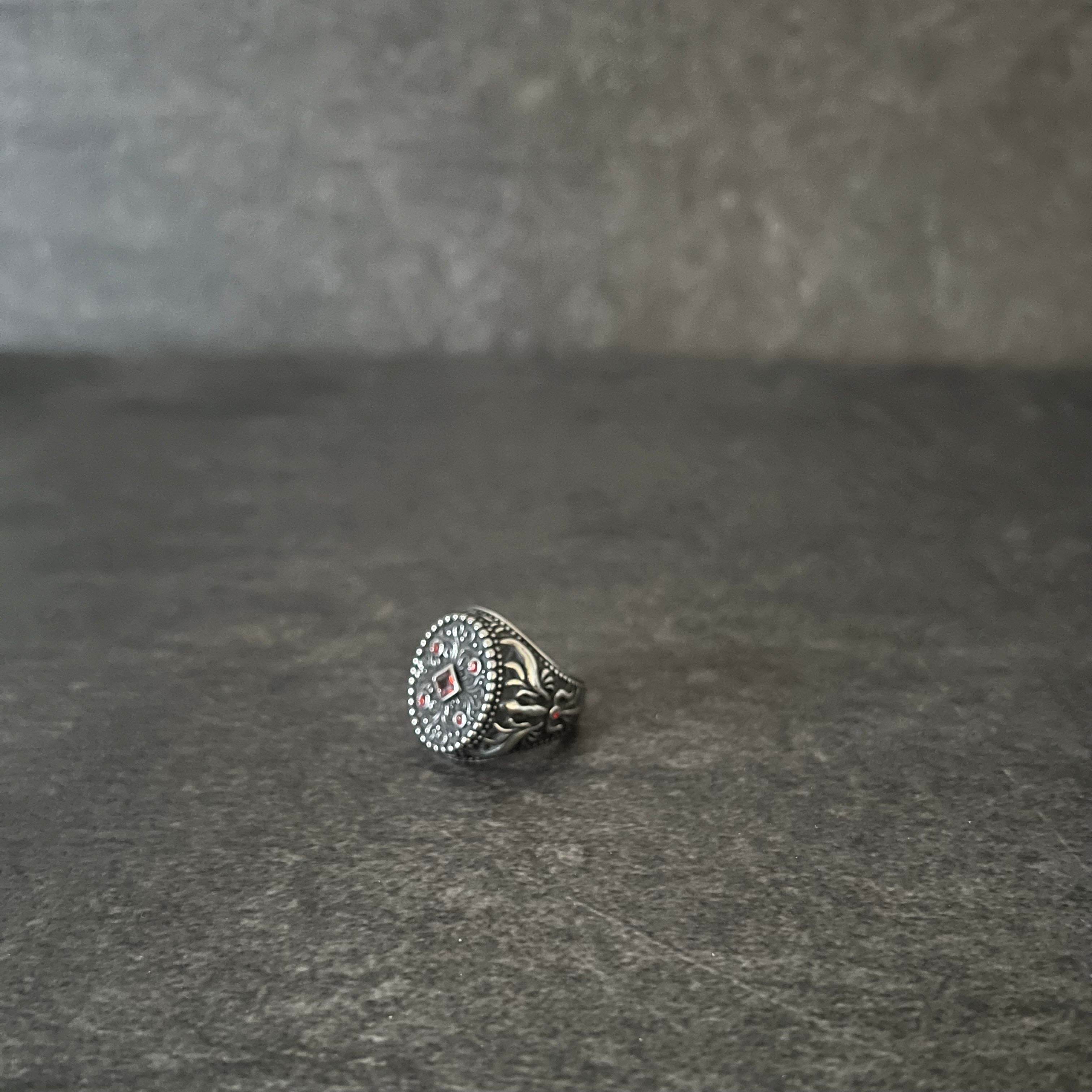 Men’s Ring – Vintage Style 316L Stainless Steel with Stone Accents