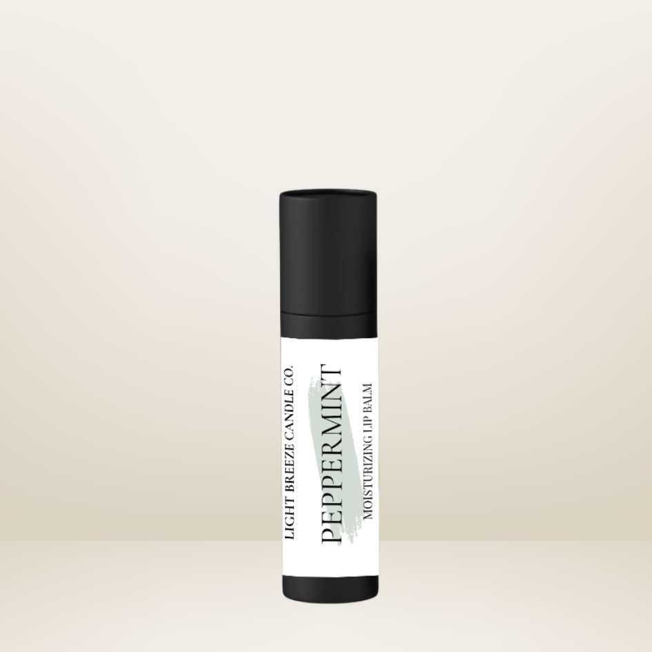 Moisturizing peppermint lip balm all natural handmade with essential oil