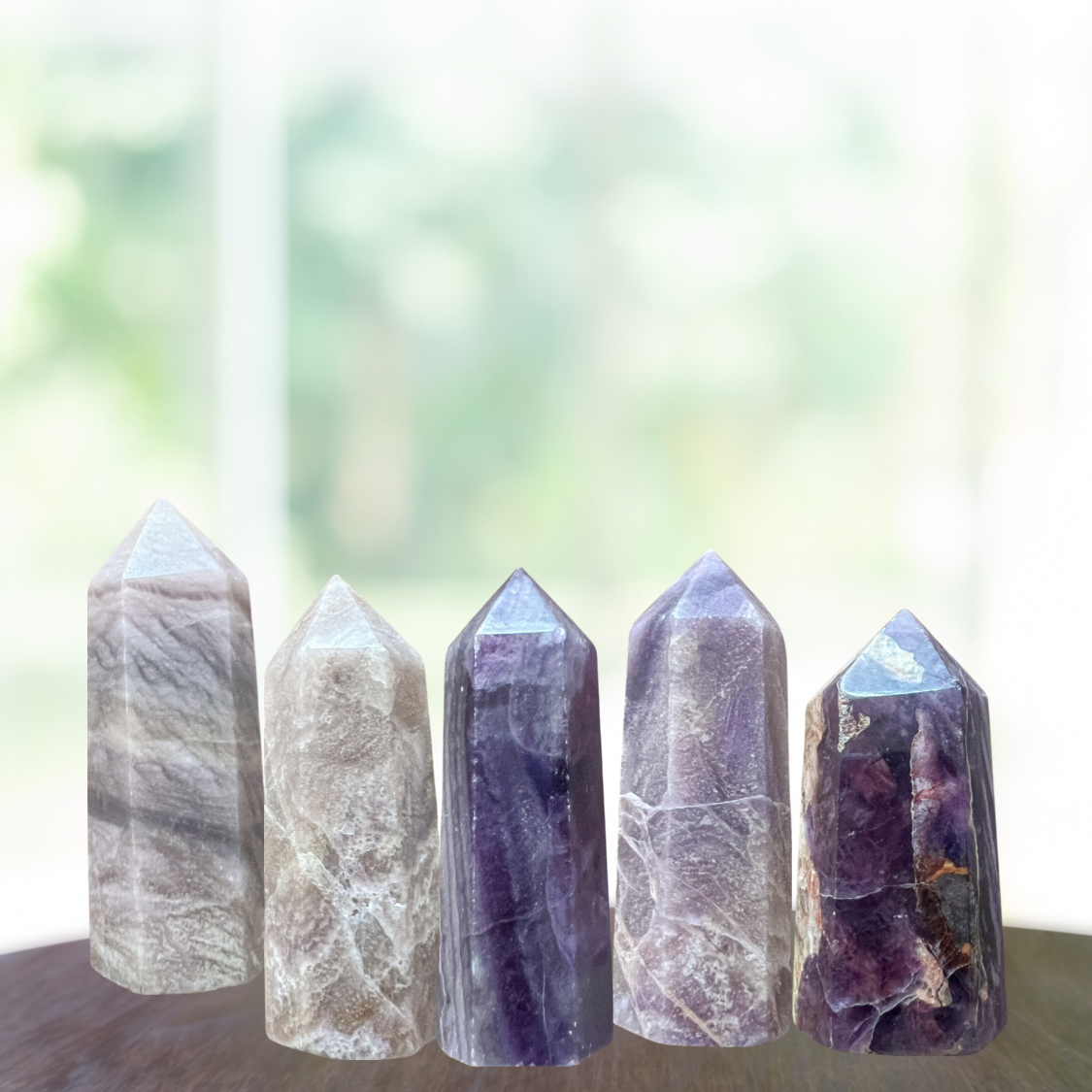 Natural Purple Charoite Fluorite Tower – Healing Stone Point Wand,