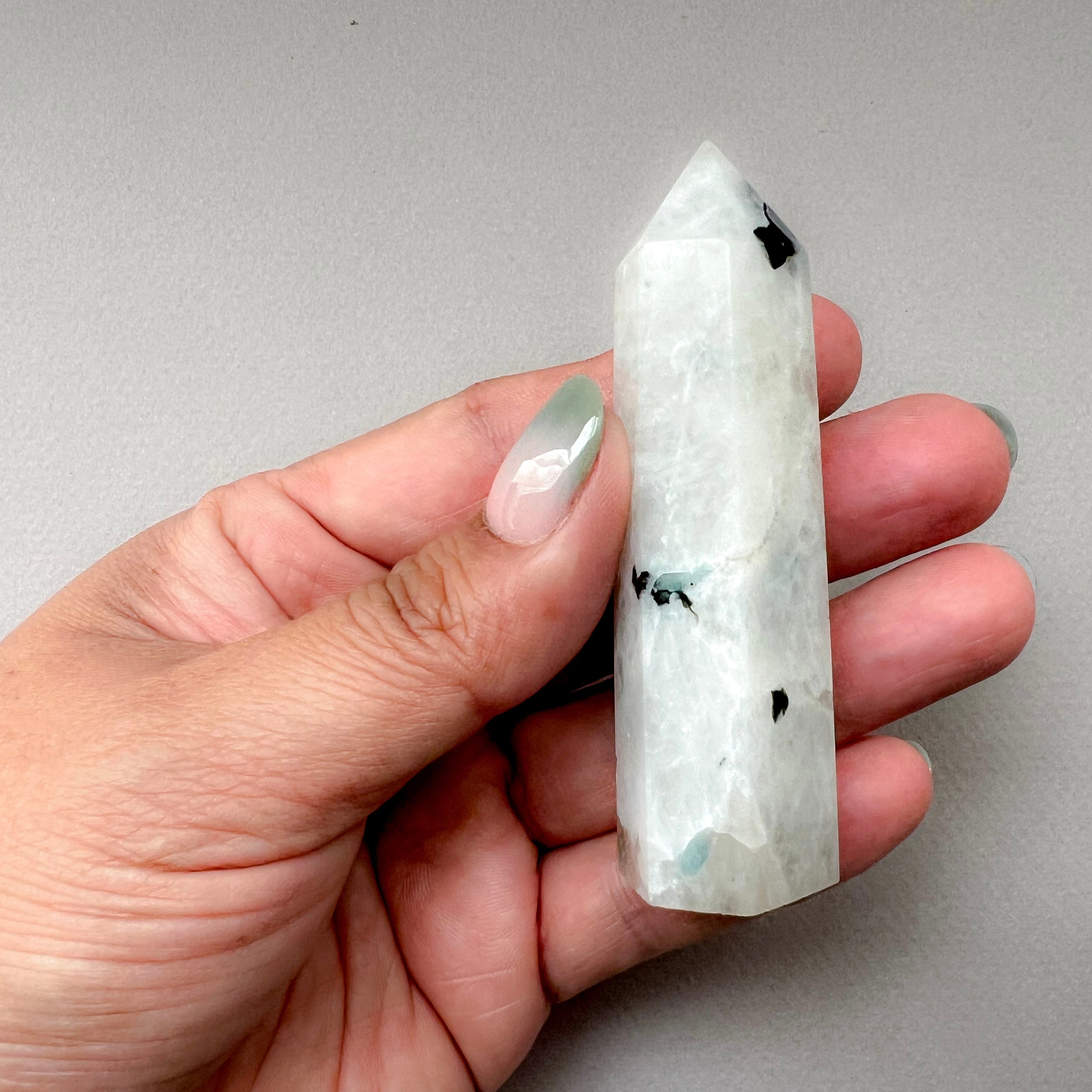 Black moonstone crystal grounding and courageous healing stone from australia self-confidence, intuition & emotional balance