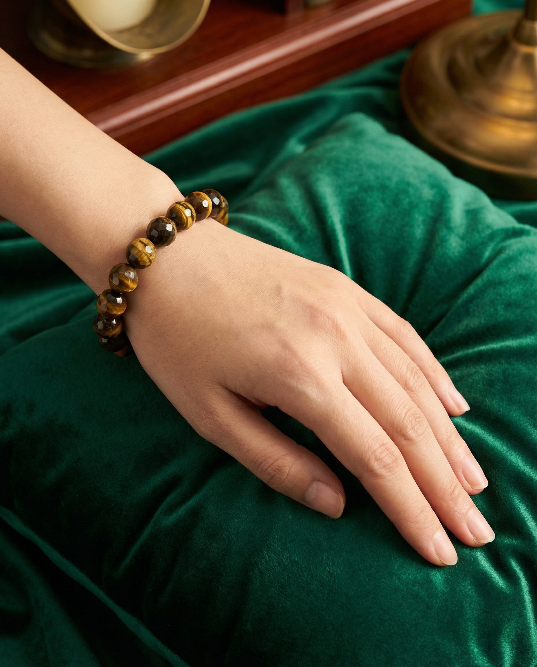 Natural Tiger Eye Crystal Bracelet Confidence & Protection