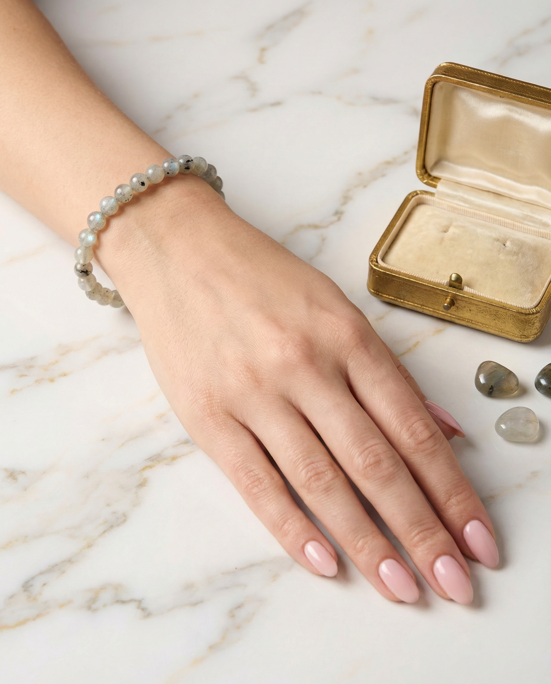 Natural Labradorite Crystal Bracelet Transformation & Intuition