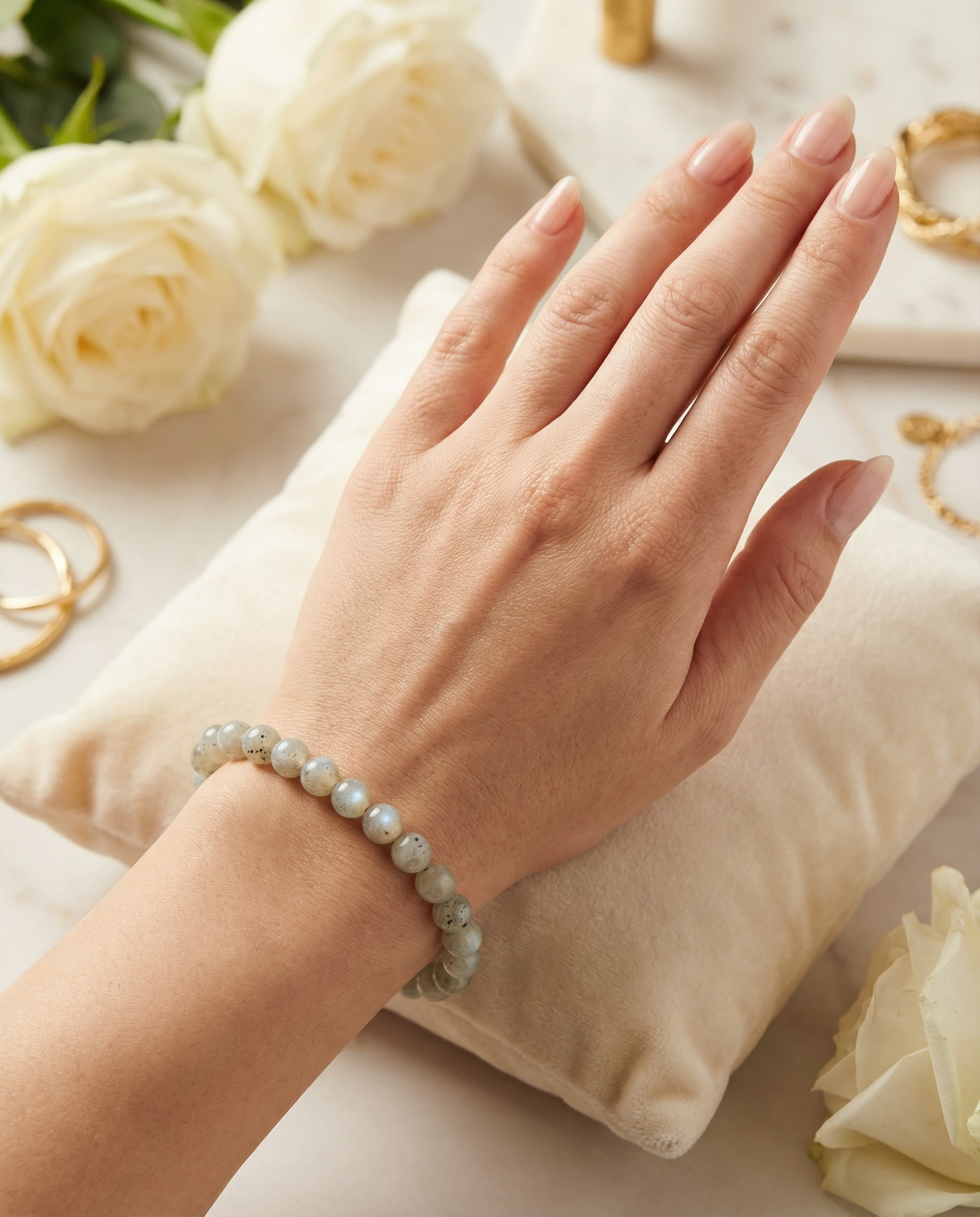 Natural Labradorite Crystal Bracelet Transformation & Intuition