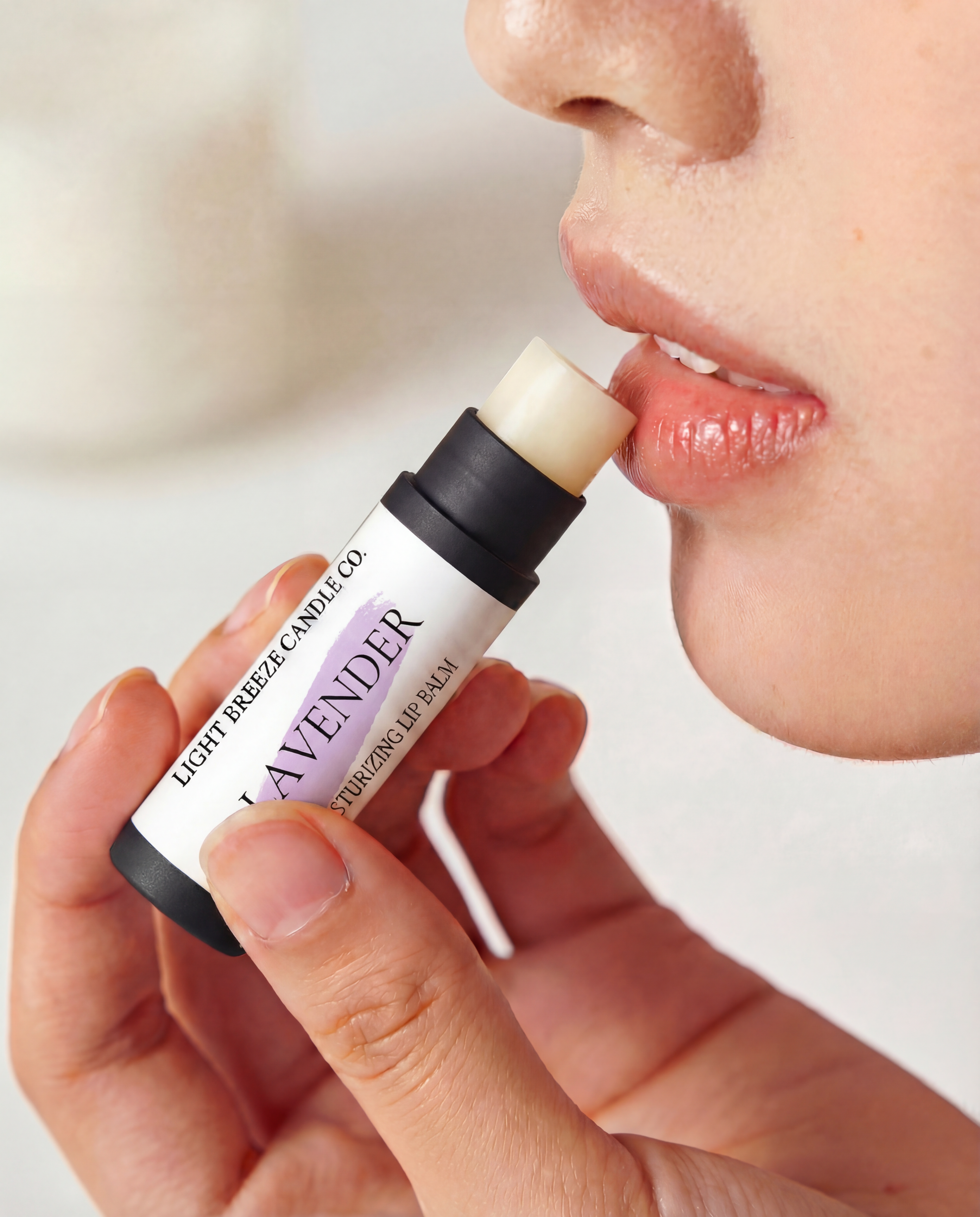 Lavender Essential Oil Lip Balm Natural Moisturizing Lip Care with Shea Butter & Beeswax