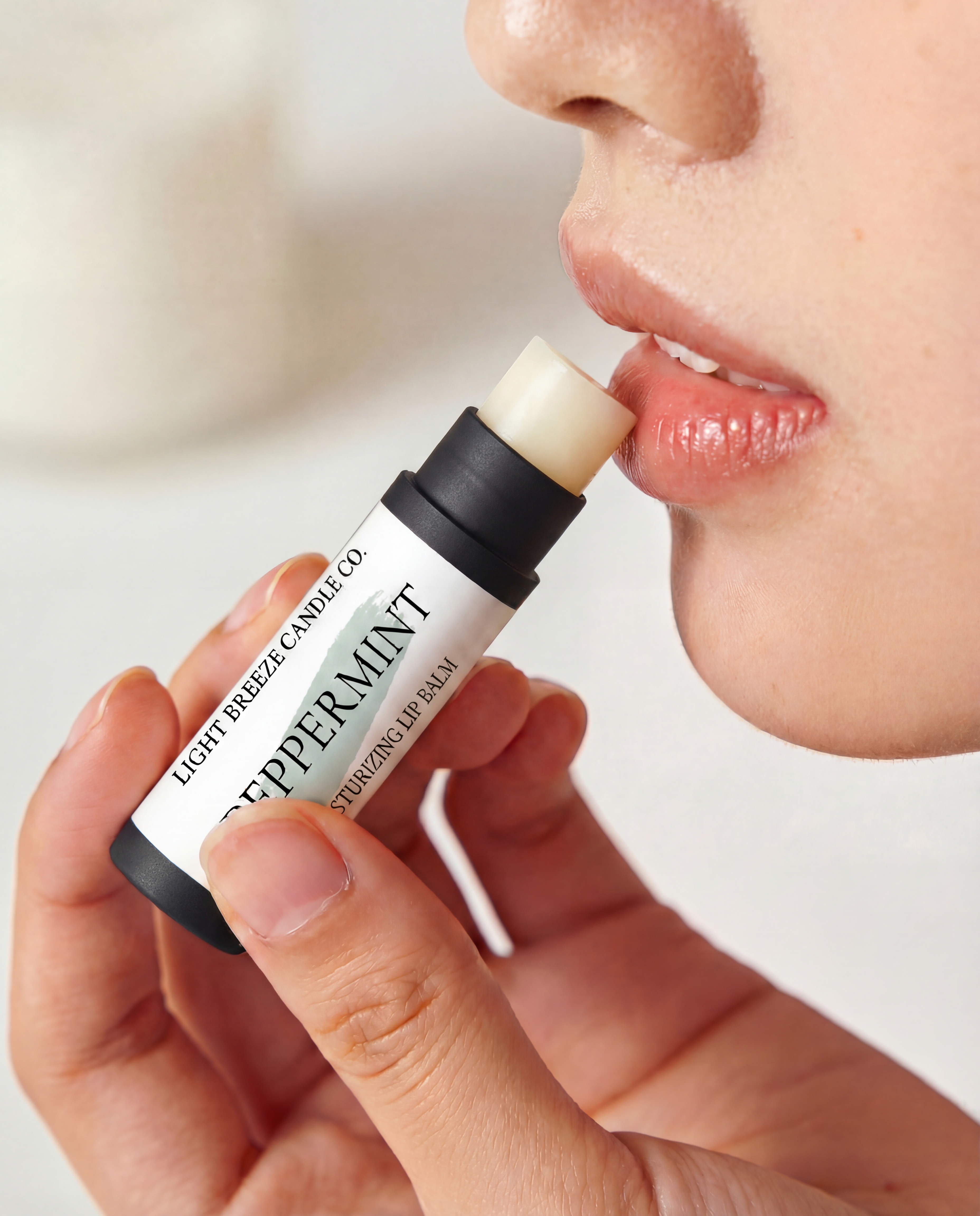 Peppermint Essential Oil Lip Balm Natural Moisturizing Lip Care with Shea Butter & Beeswax