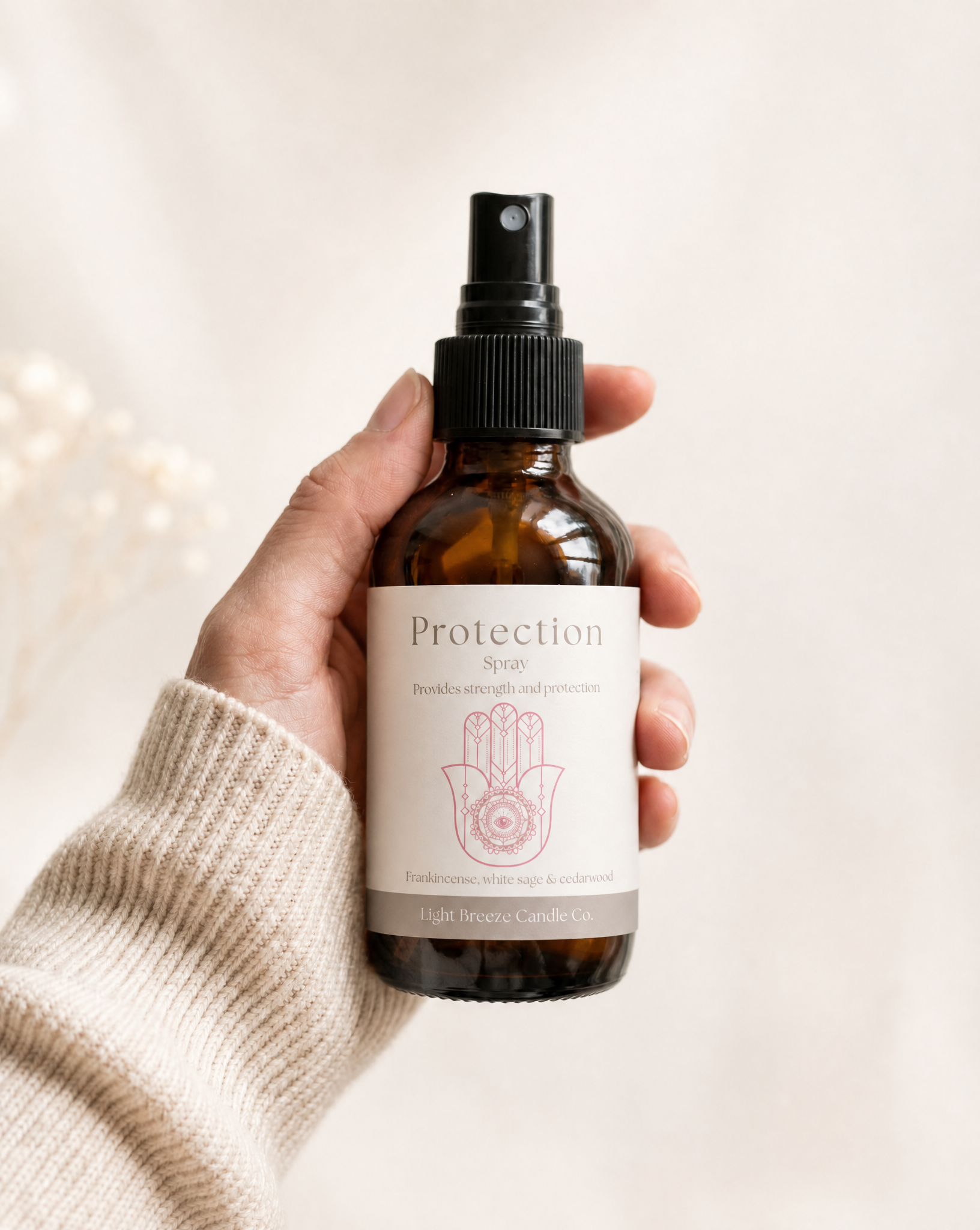 Cleansing & Protection Smudge Spray Frankincense, White Sage & Cedarwood Spiritual Mist for Energy Clearing
