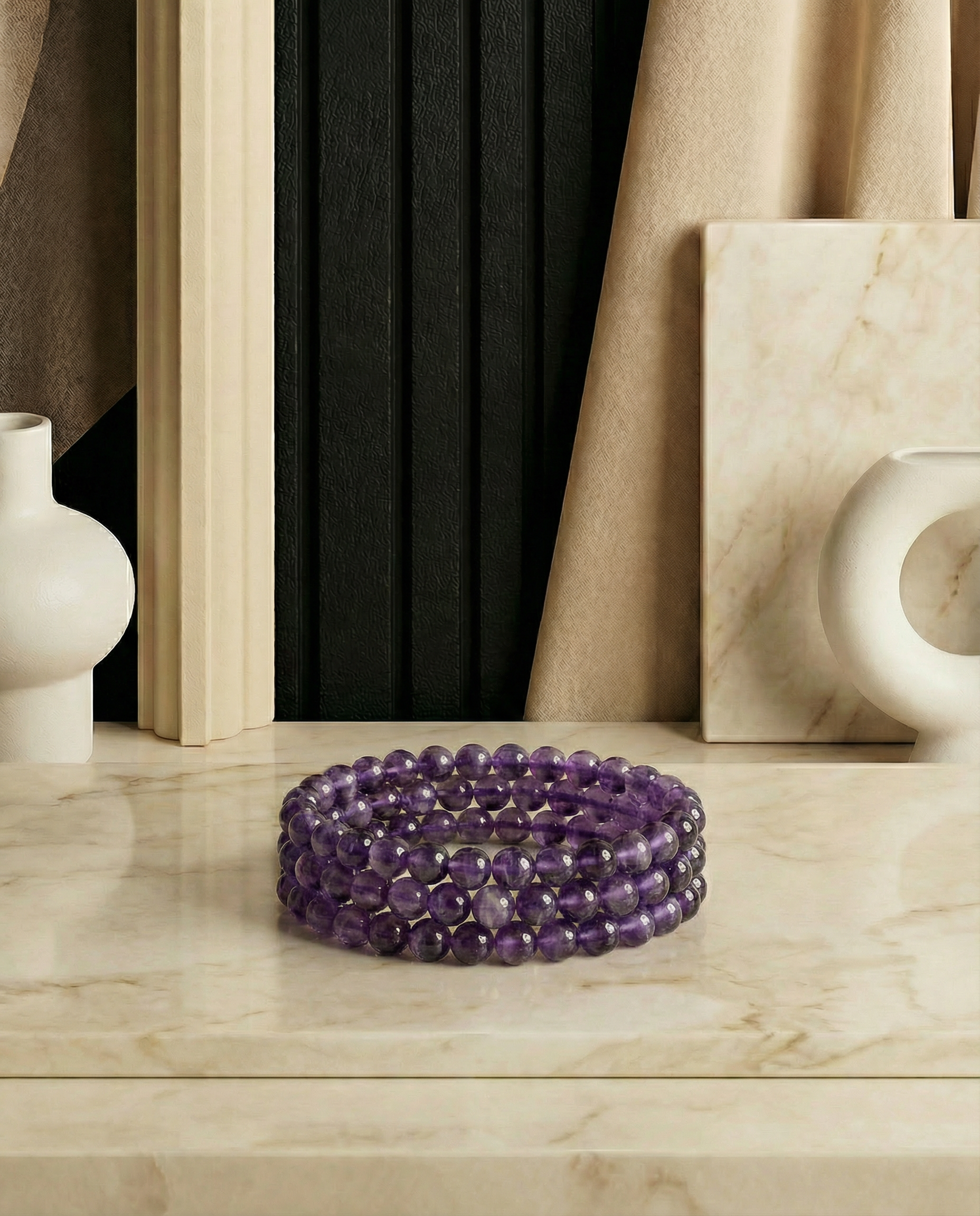 Natural Amethyst Bracelet Spiritual Growth & Protection