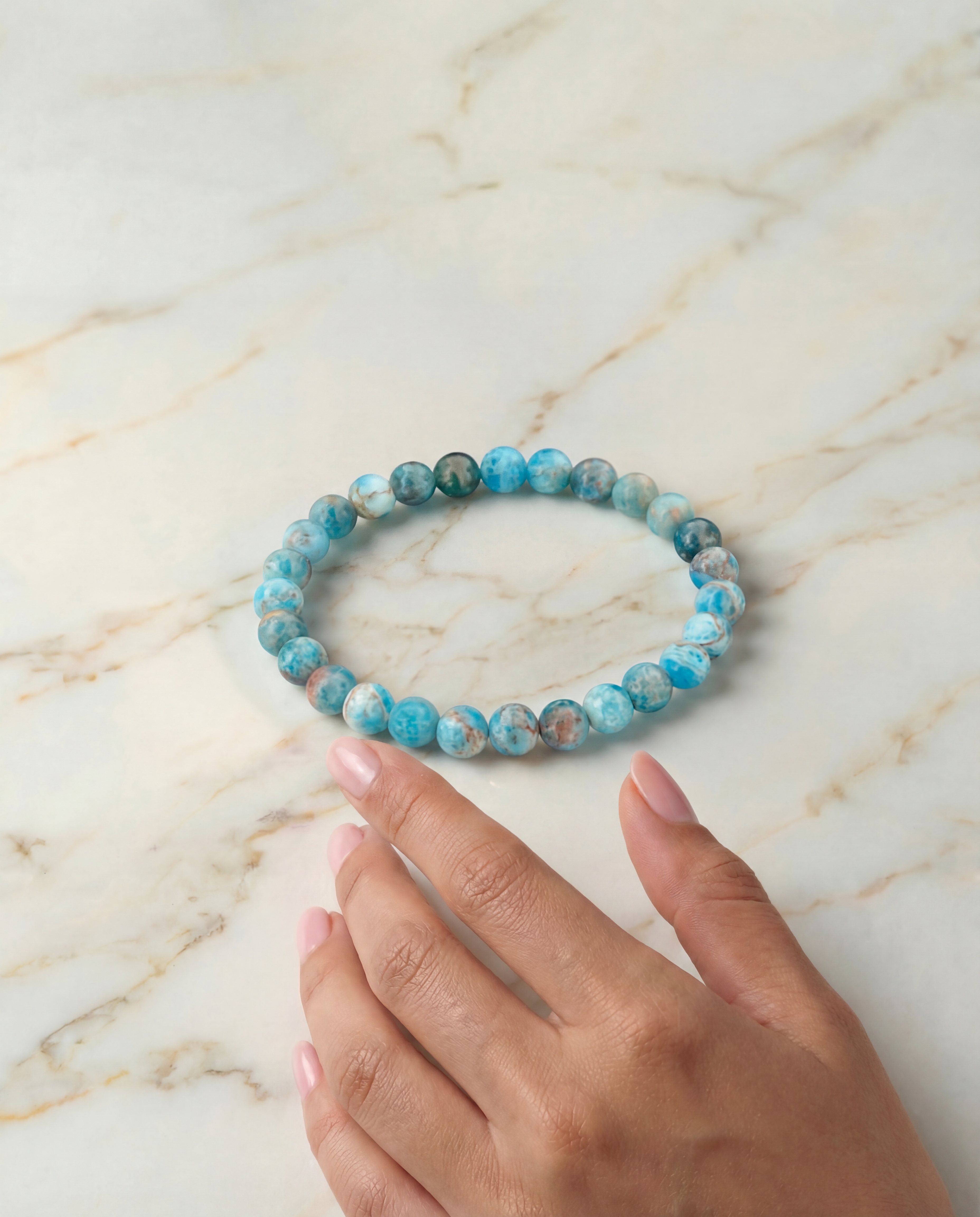 Natural Blue Apatite Crystal Bracelet Inspiration & Motivation