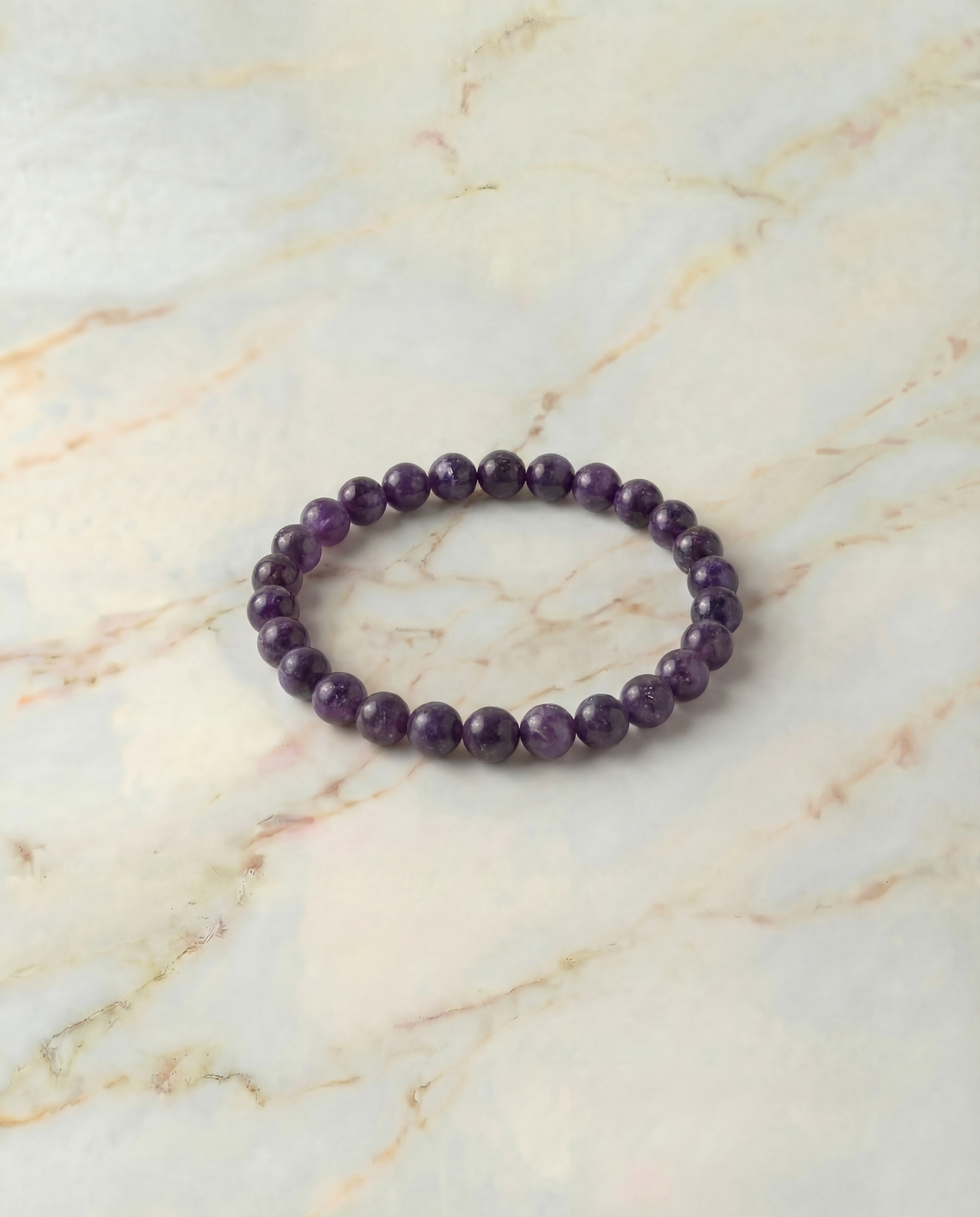 Natural Lepidolite Crystal Bracelet Emotional Balance & Calm