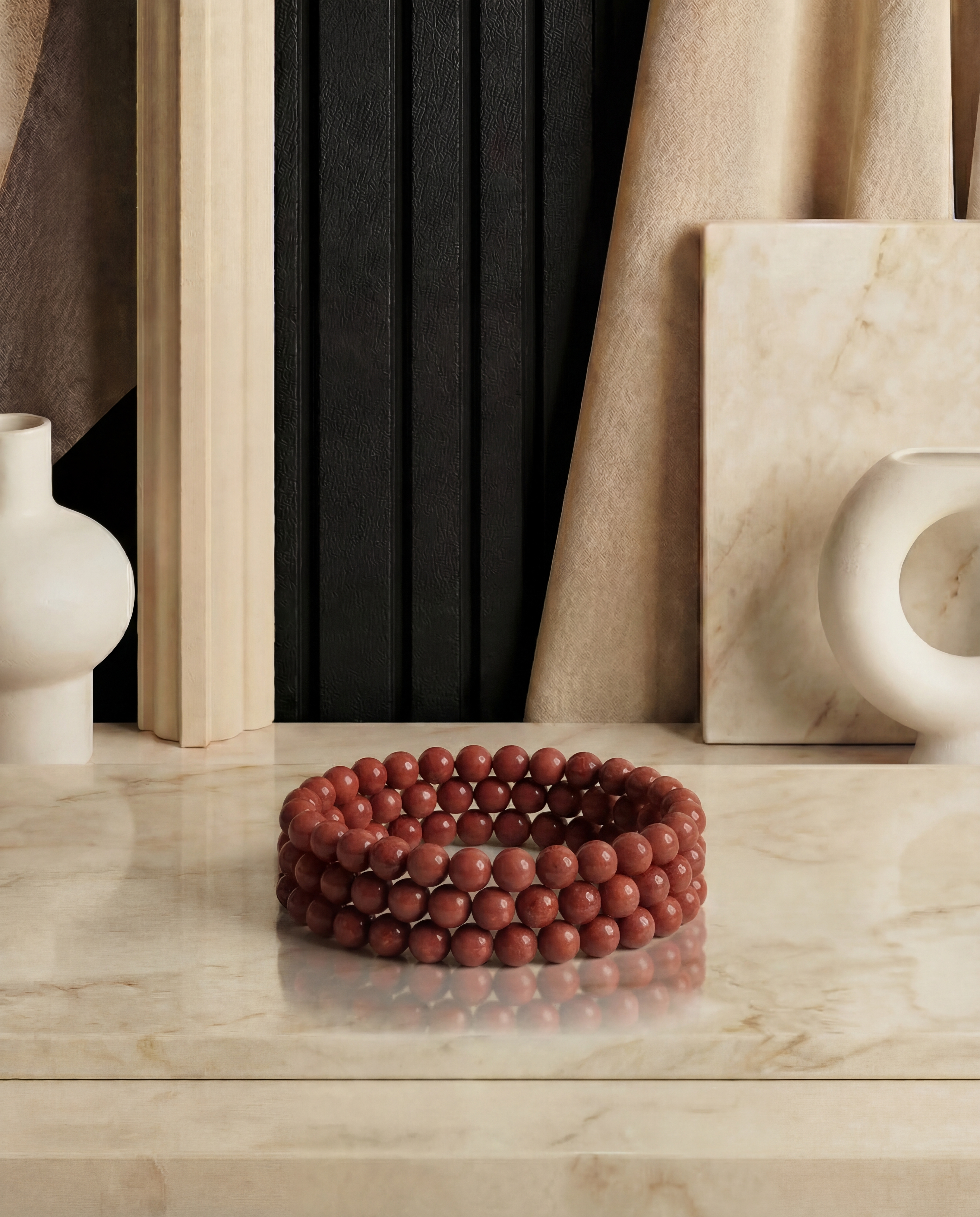 Natural Red Jasper Crystal Bracelet Stability & Grounding