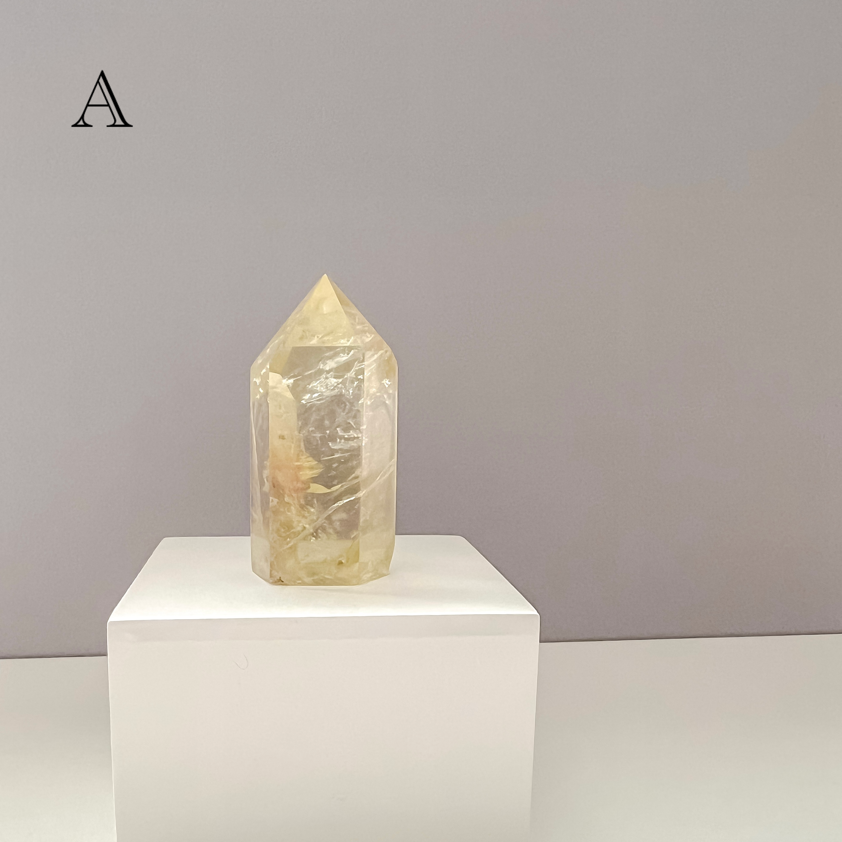 Brazilian citrine crystal tower positive energy & abundance enhancer