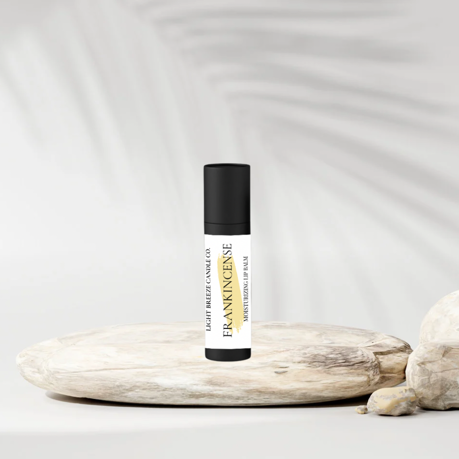 Moisturizing frankincense lip balm all natural handmade with essential oil