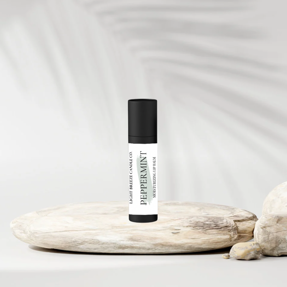 Moisturizing peppermint lip balm all natural handmade with essential oil