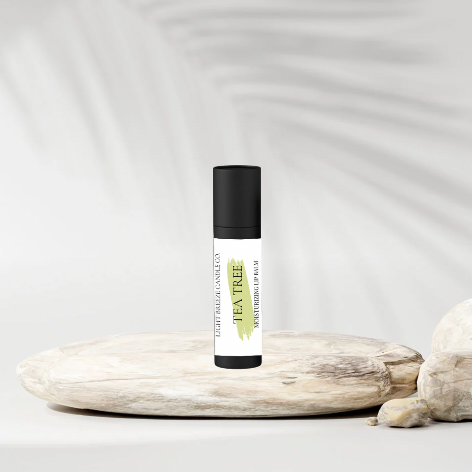 Moisturizing tea tree lip balm all natural handmade with essential oil