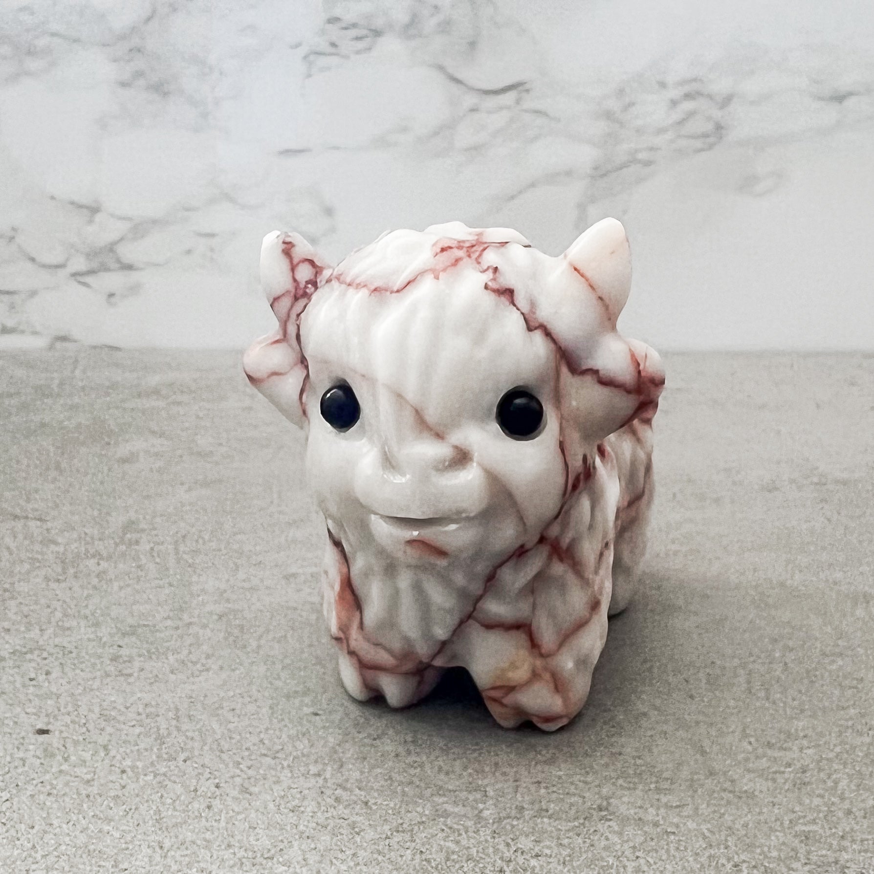 Handcrafted Crystal Cattle & Sheep Carving in Multiple Natural Stones