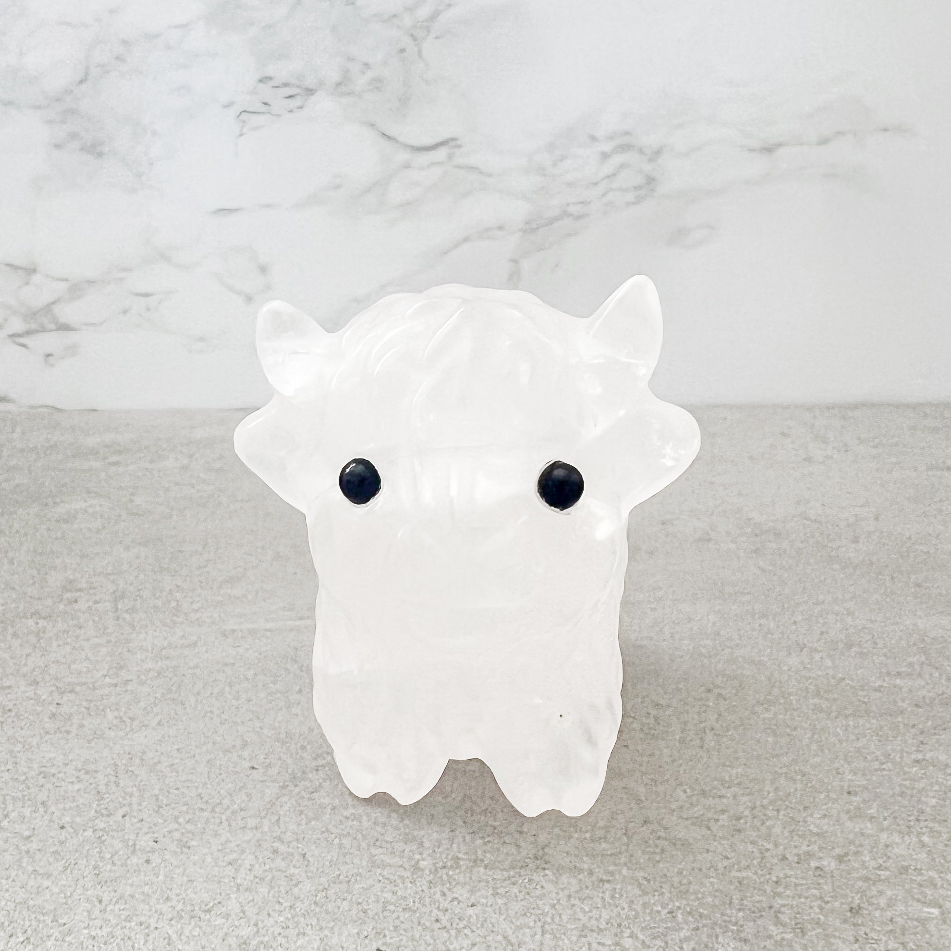 Handcrafted Crystal Cattle & Sheep Carving in Multiple Natural Stones