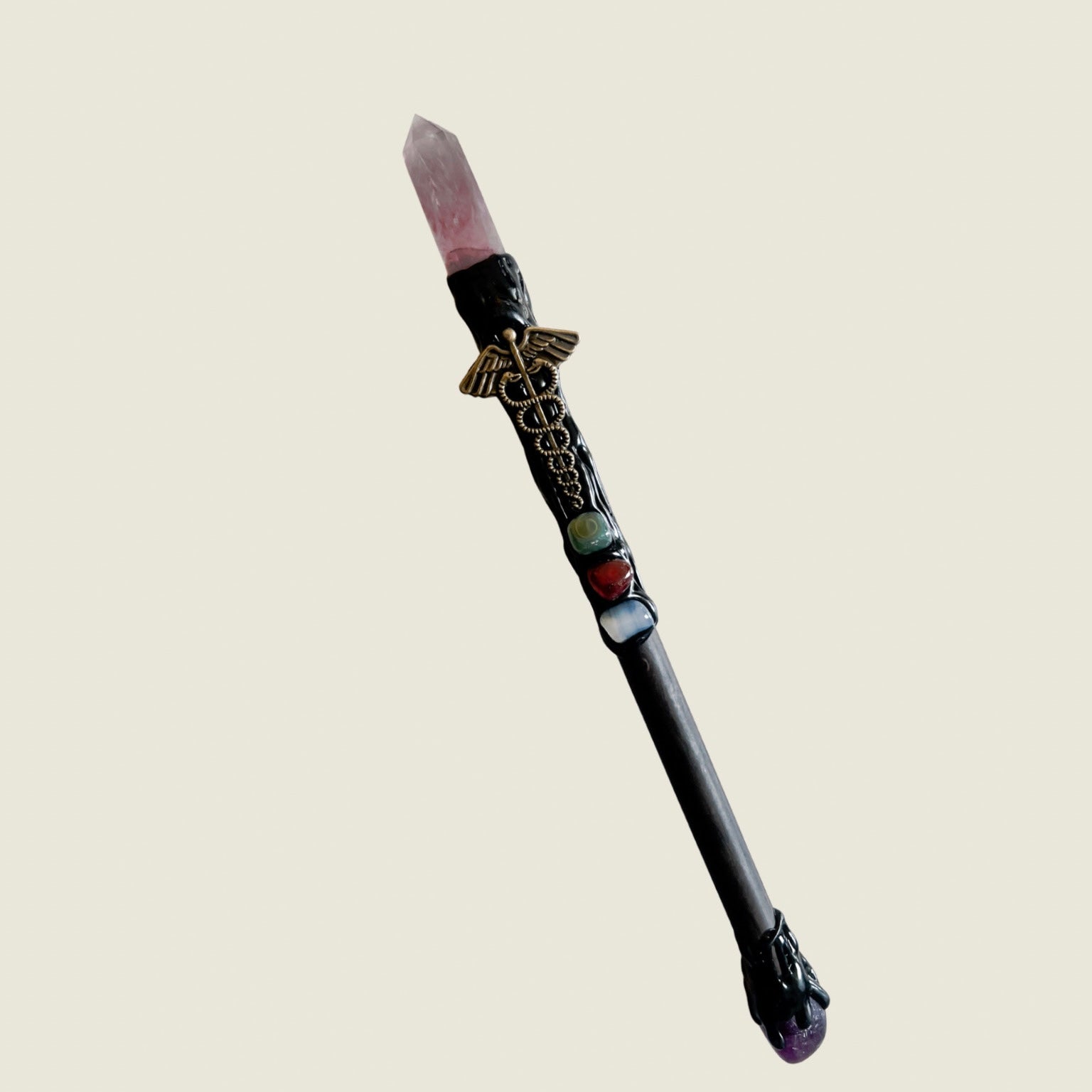 Natural Crystal Point Healing Wands - Elevate Your Spiritual Rituals with Citrine, Amethyst, Clear Quartz, Rose Quartz, and Fluorite