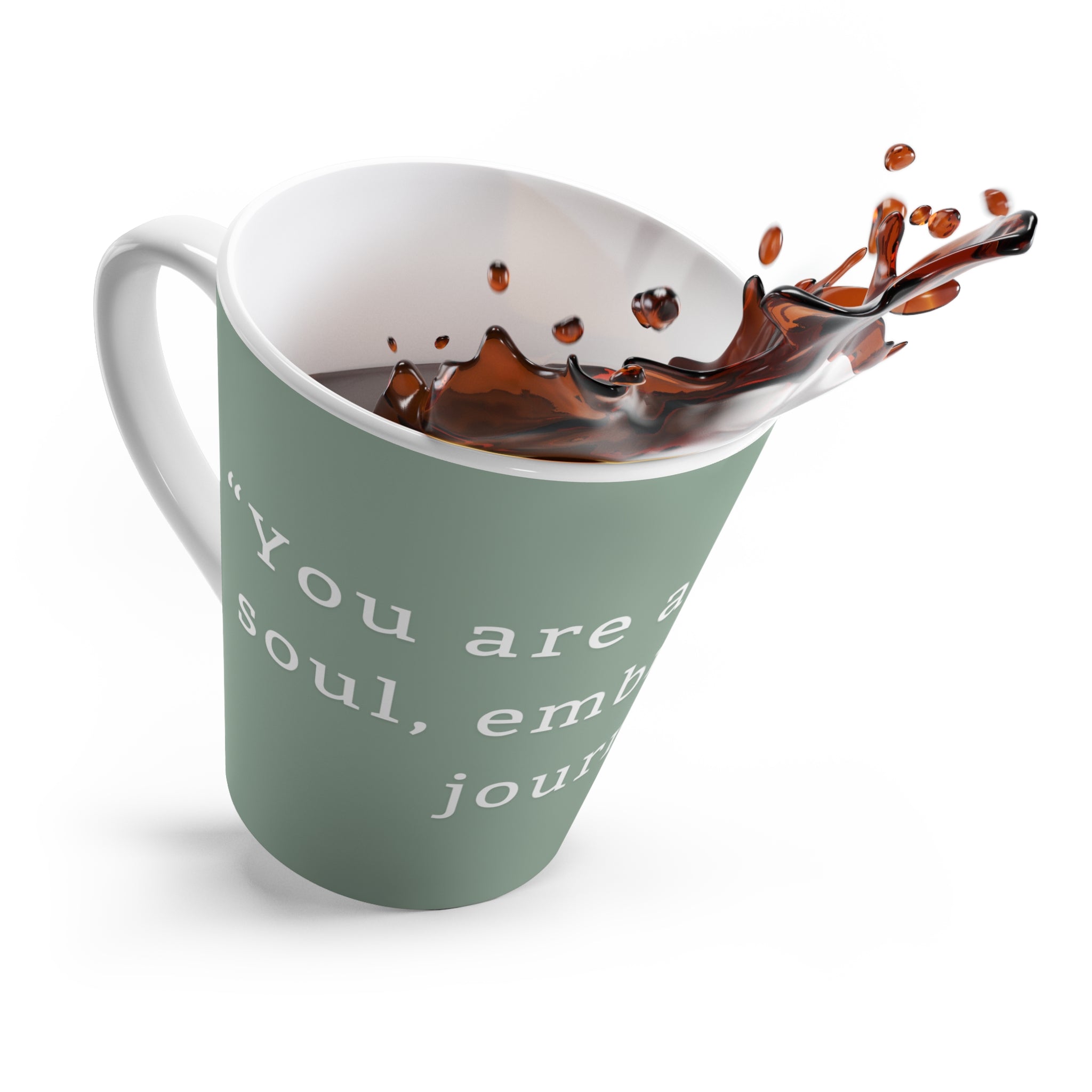Inspirational Latte Mug - Embrace Your Journey - Perfect Gift for Coffee Lovers, Motivational Quote, Home Decor, Daily Inspiration,