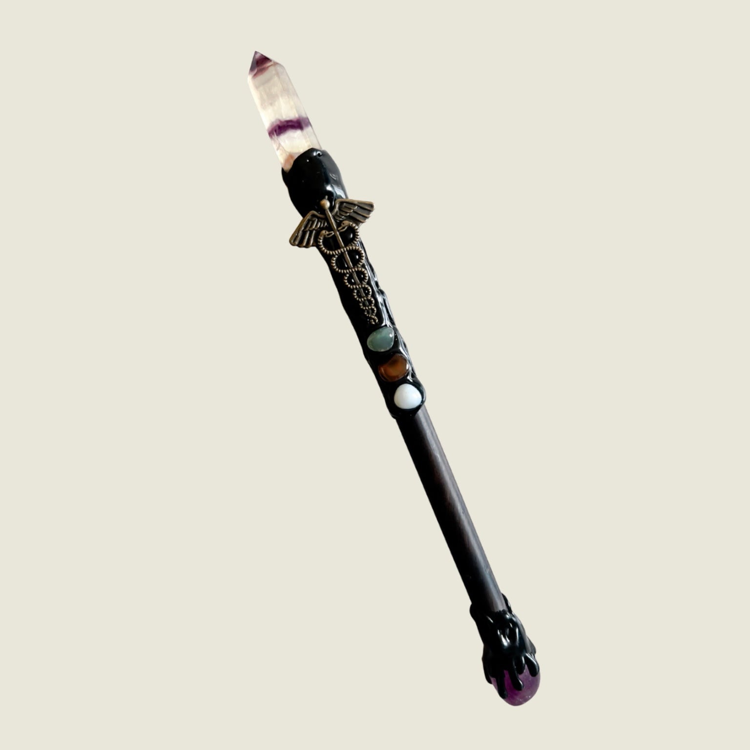 Natural Crystal Point Healing Wands - Elevate Your Spiritual Rituals with Citrine, Amethyst, Clear Quartz, Rose Quartz, and Fluorite