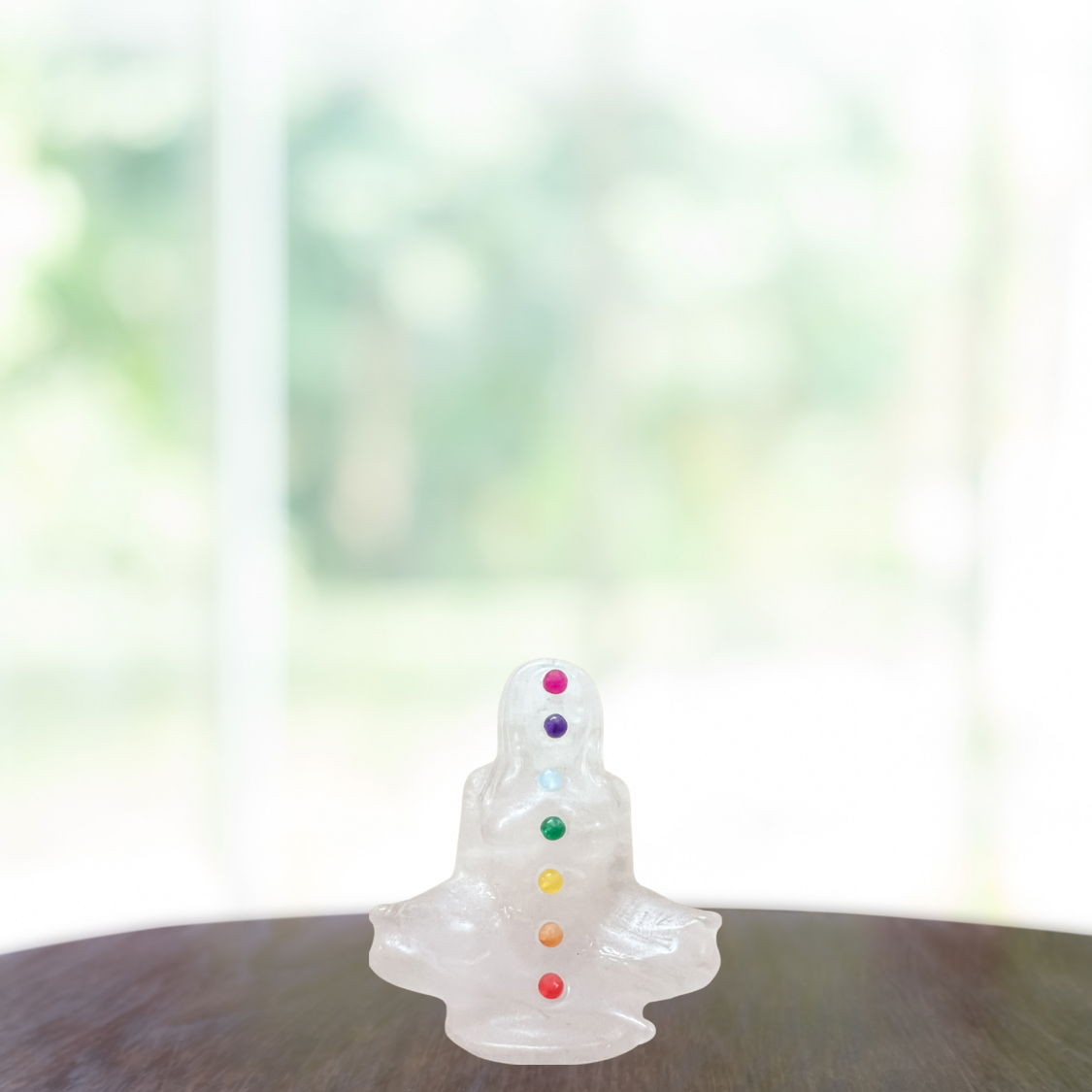 Seven Chakra Quartz Yoga Carving for Balance and Harmony