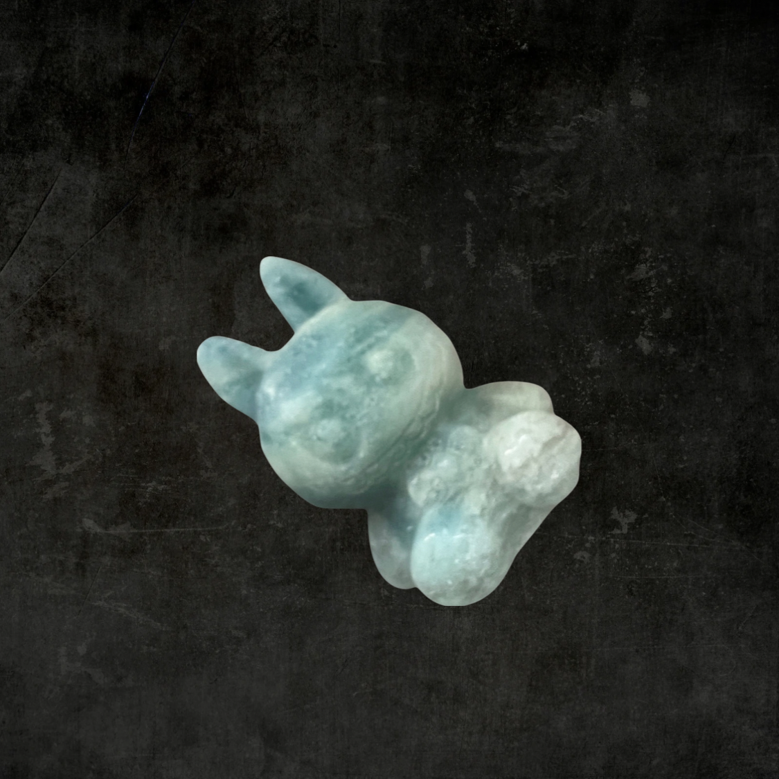 Handcrafted Crystal Labubu Carving in Multi-Stones Opal, Rose Quartz, Blue Onyx, Taiji Jade, Yooperlite
