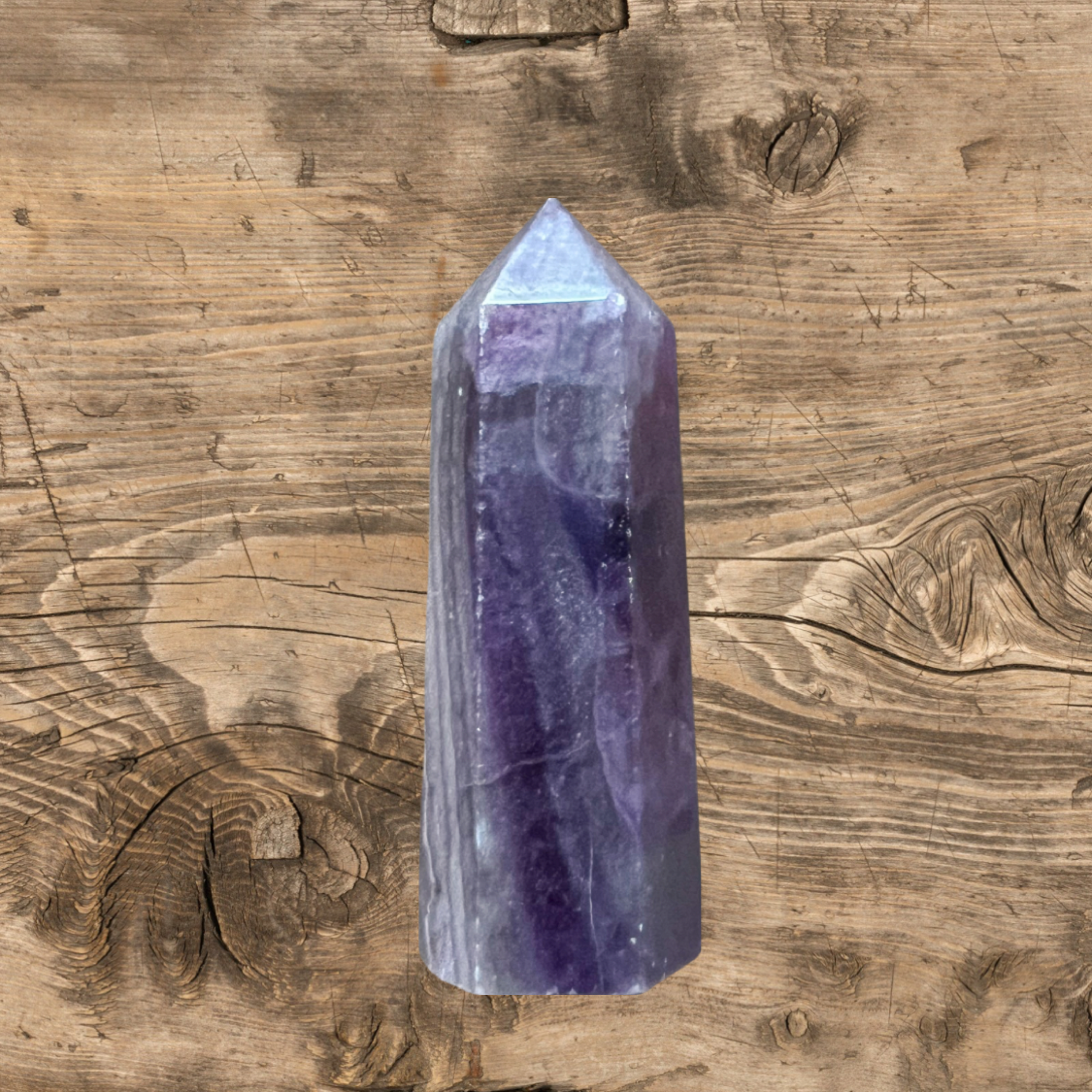Natural Purple Charoite Fluorite Tower – Healing Stone Point Wand,