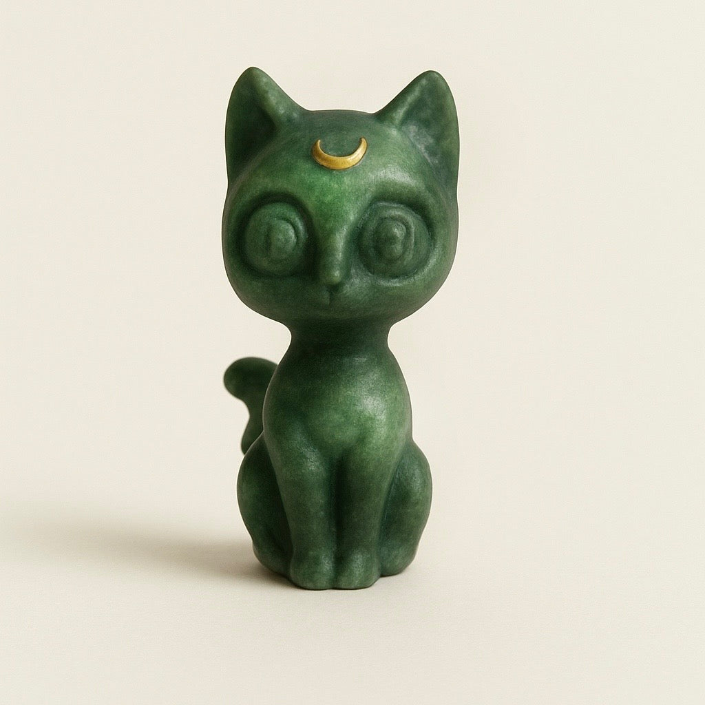Handcrafted Gemstone Cat Figurines Spiritual Stones for Home Decor